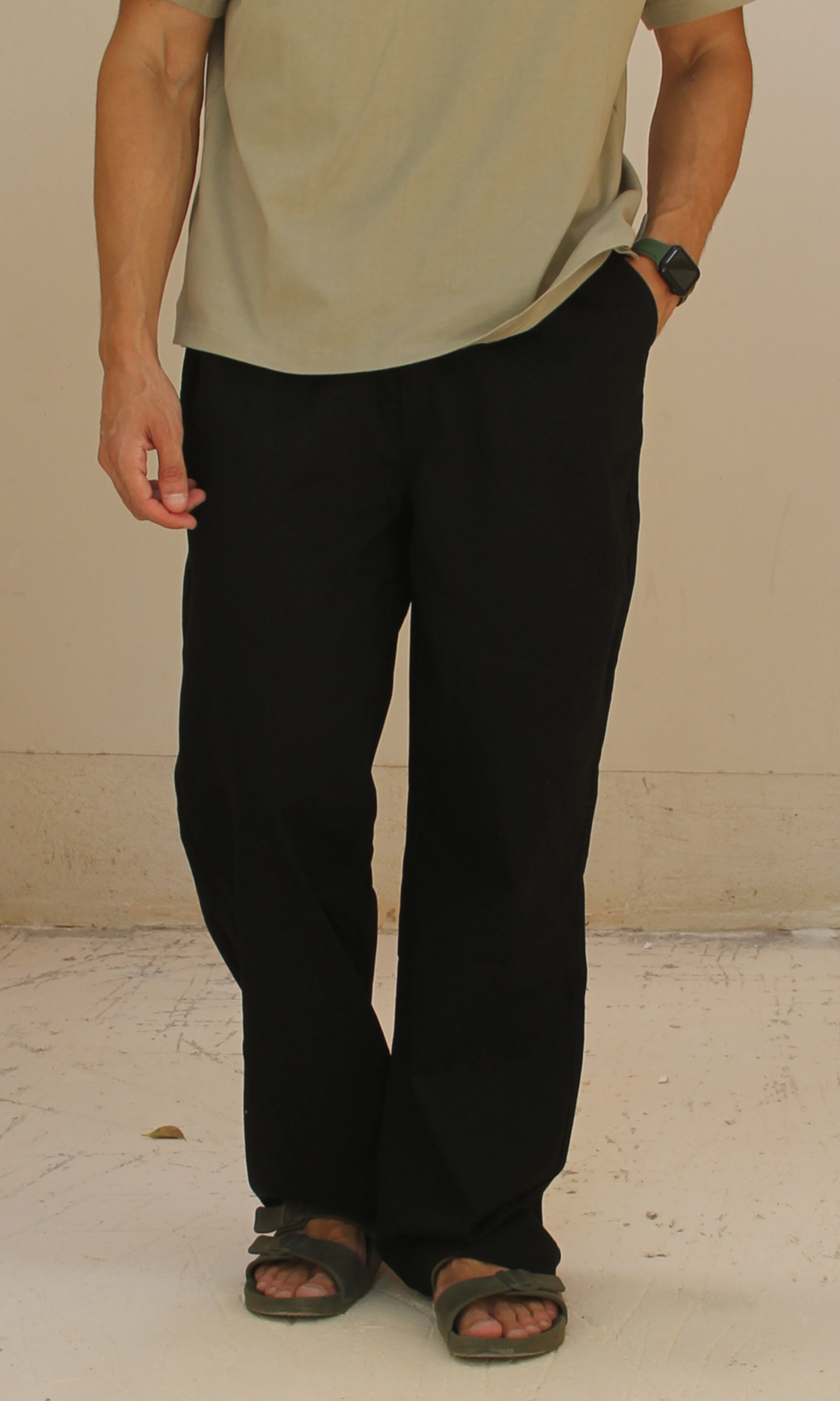 Men Smart Casual Trousers With Elasticated Waist