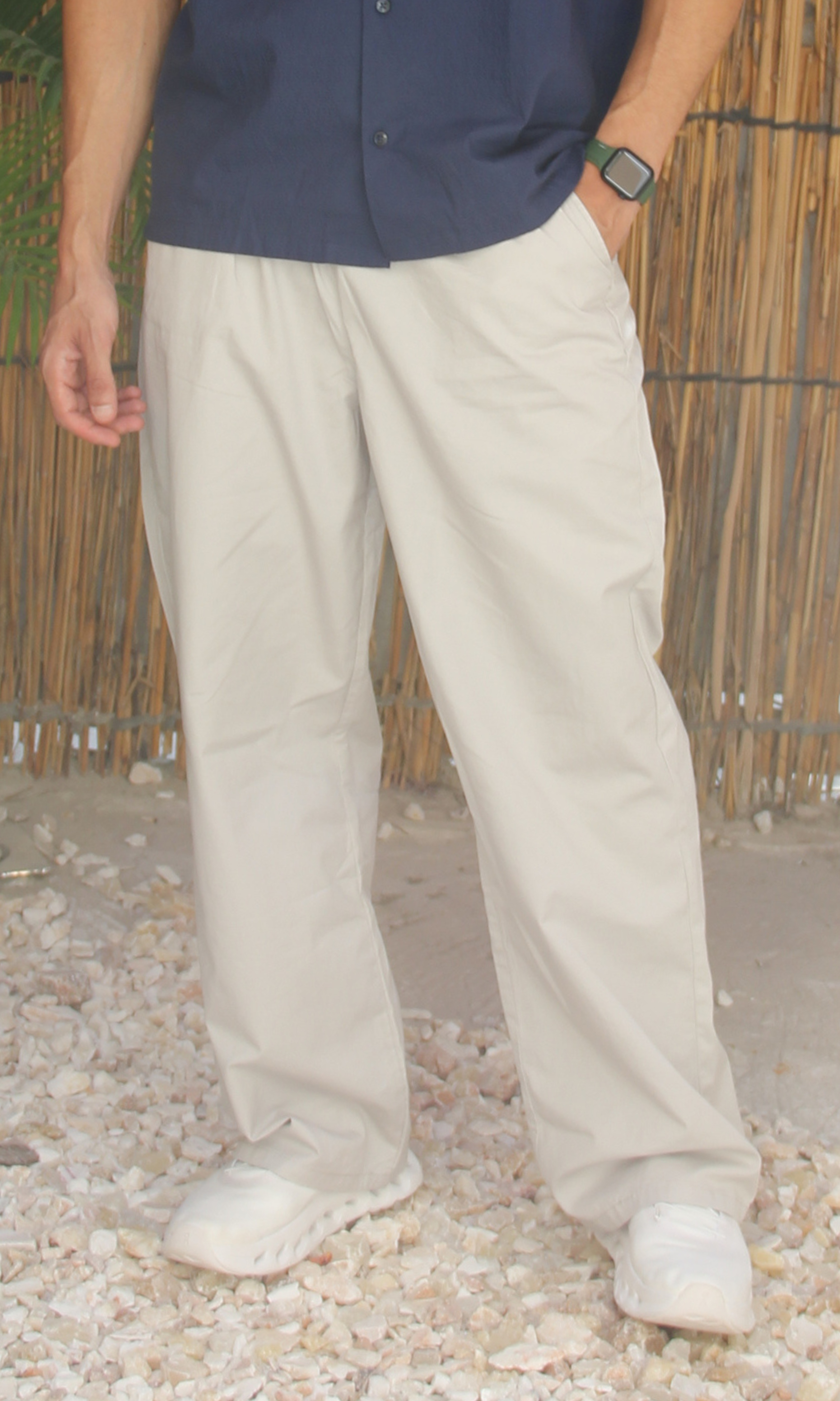 Men Smart Casual Trousers With Elasticated Waist
