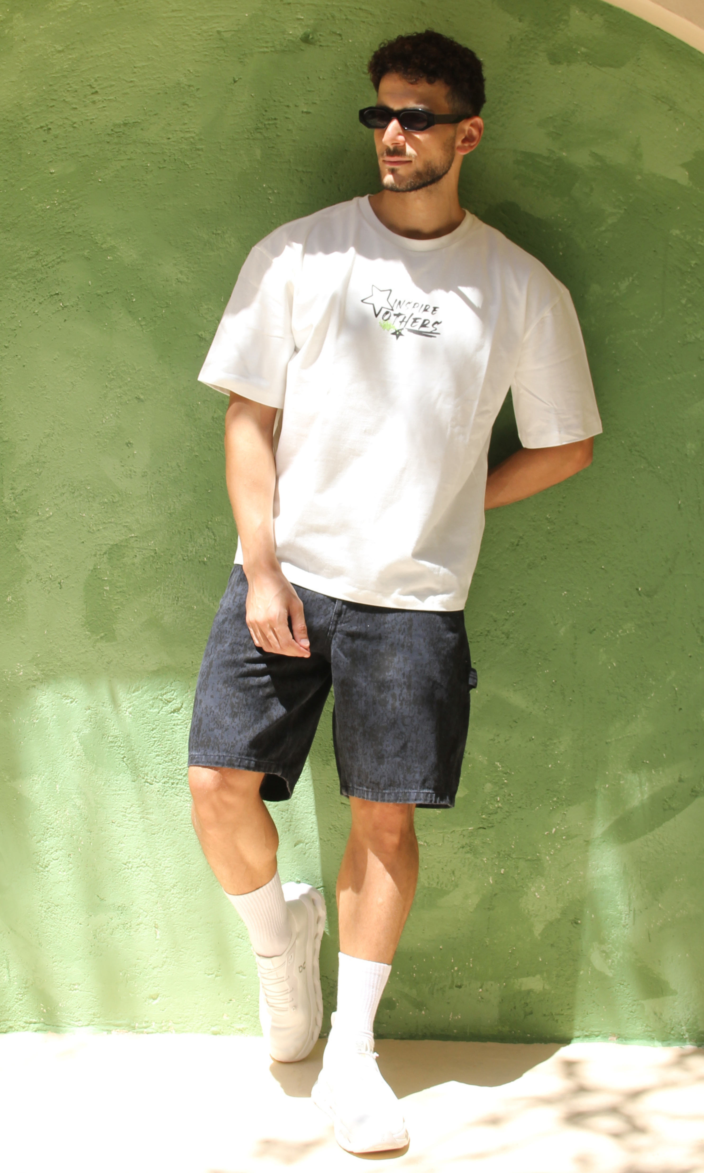 Men Baggy Fit Denim Short (Navy*Black)