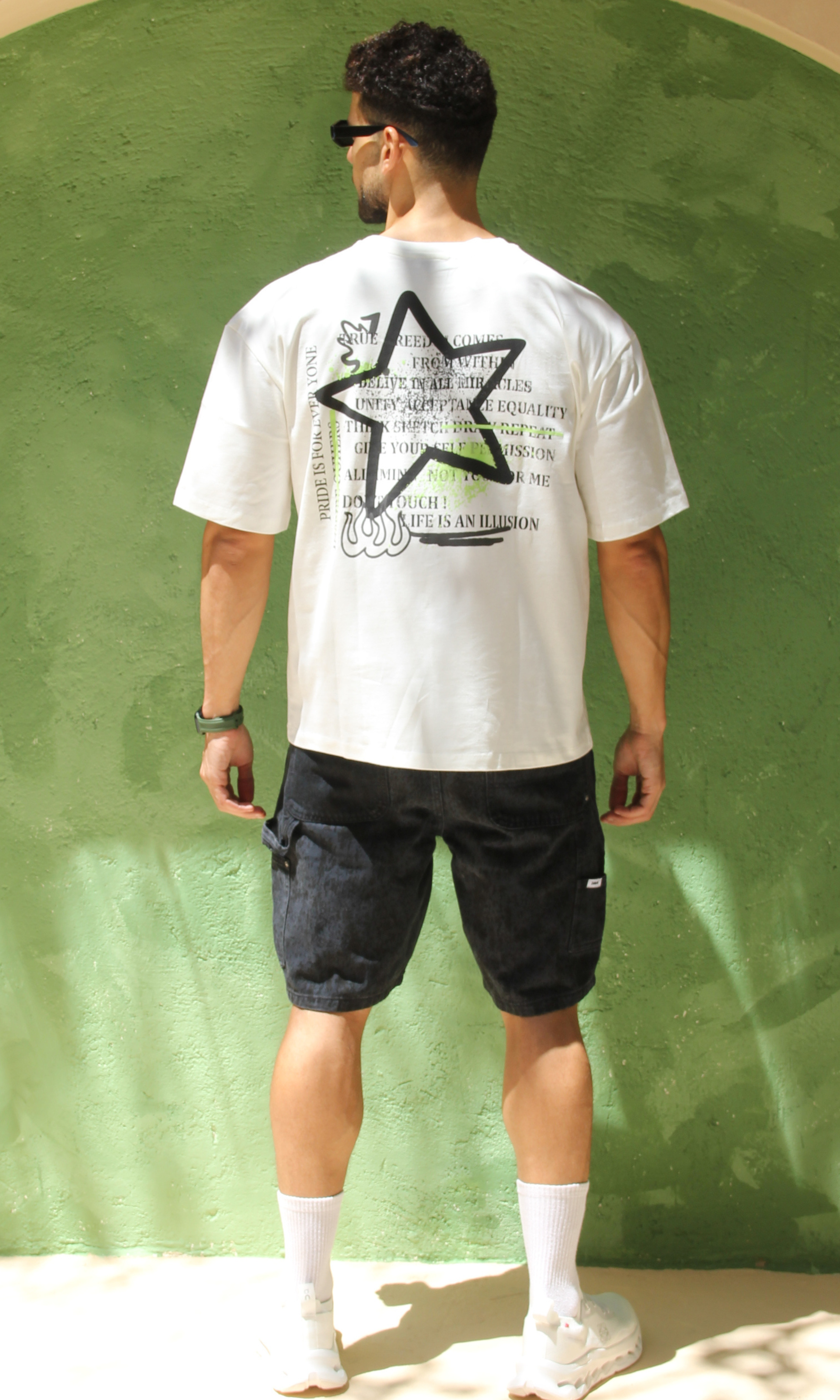 Men Baggy Fit Denim Short (Navy*Black)