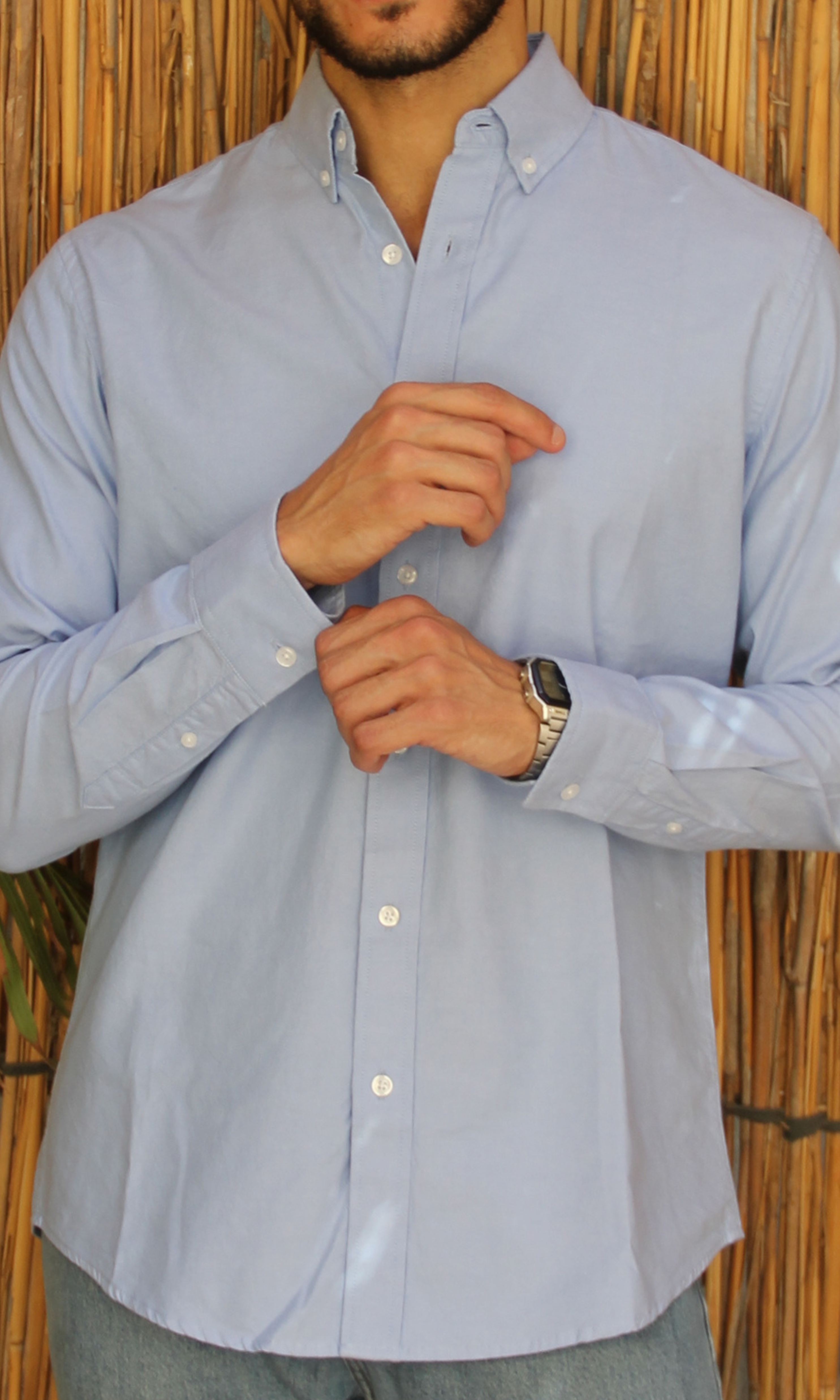 Original Men Oxford Shirt Nut (Blue)