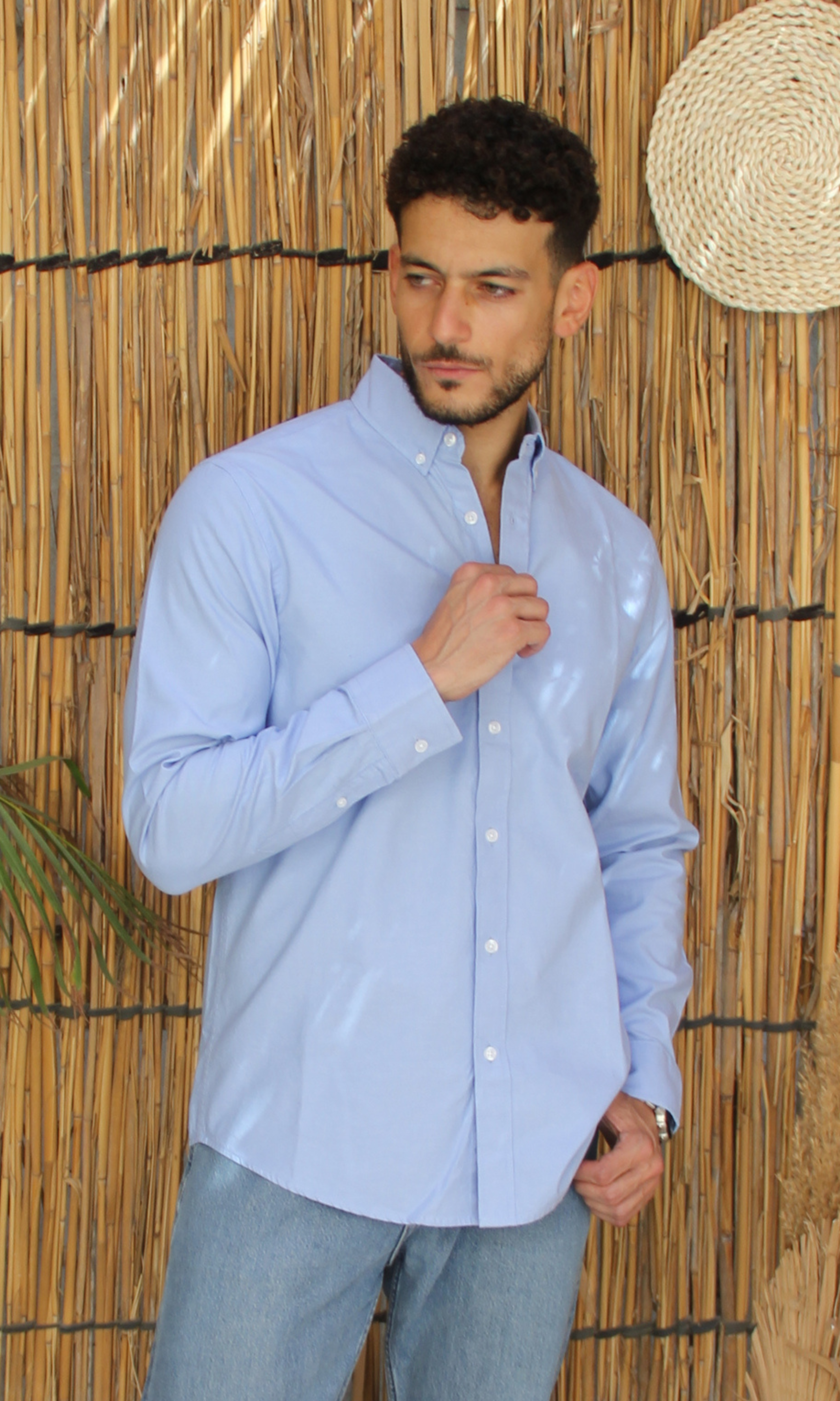 Original Men Oxford Shirt Nut (Blue)