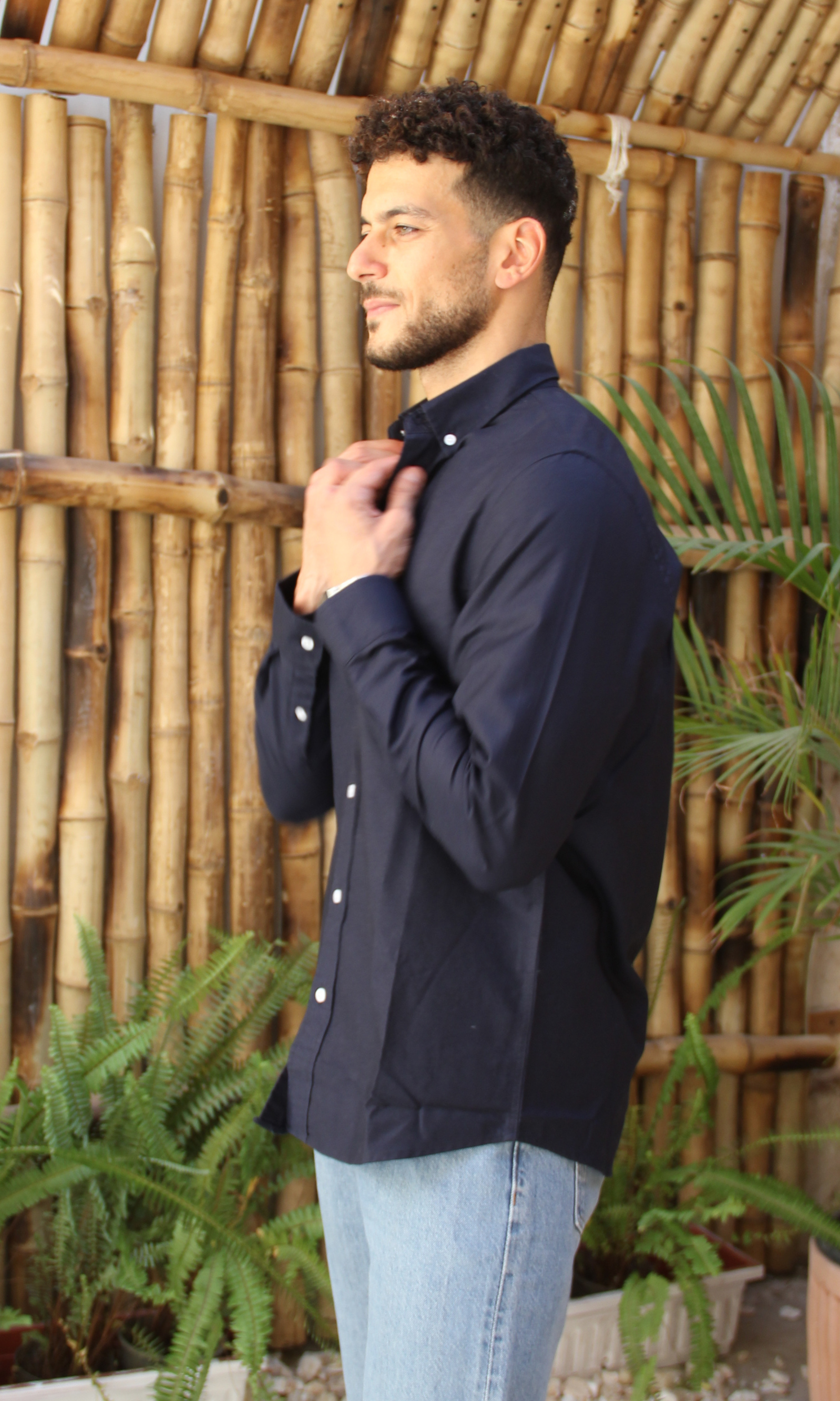 Original Men Oxford Shirt Nut (Navy)
