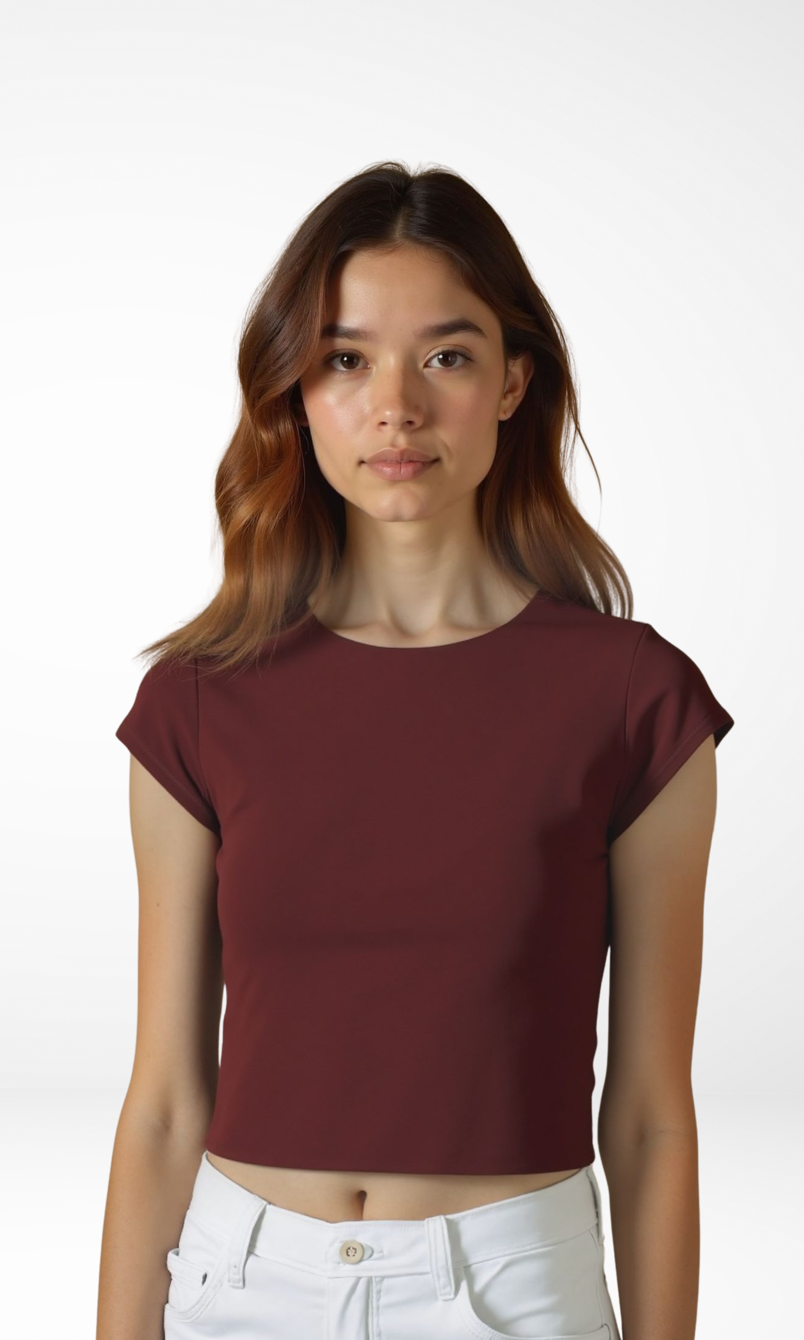 NUT Plain Women Crop Top Short Sleeve