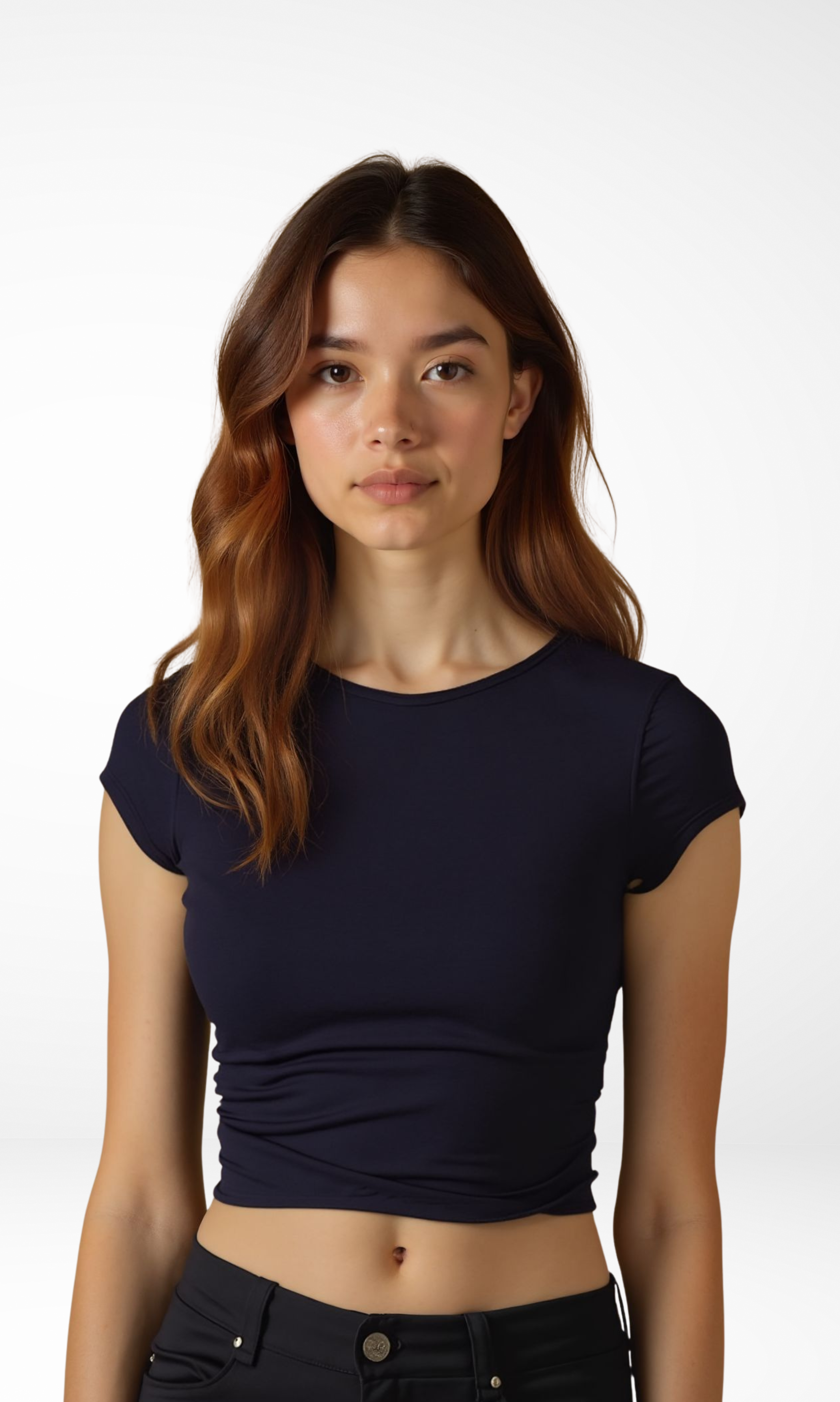 NUT Plain Women Crop Top Short Sleeve
