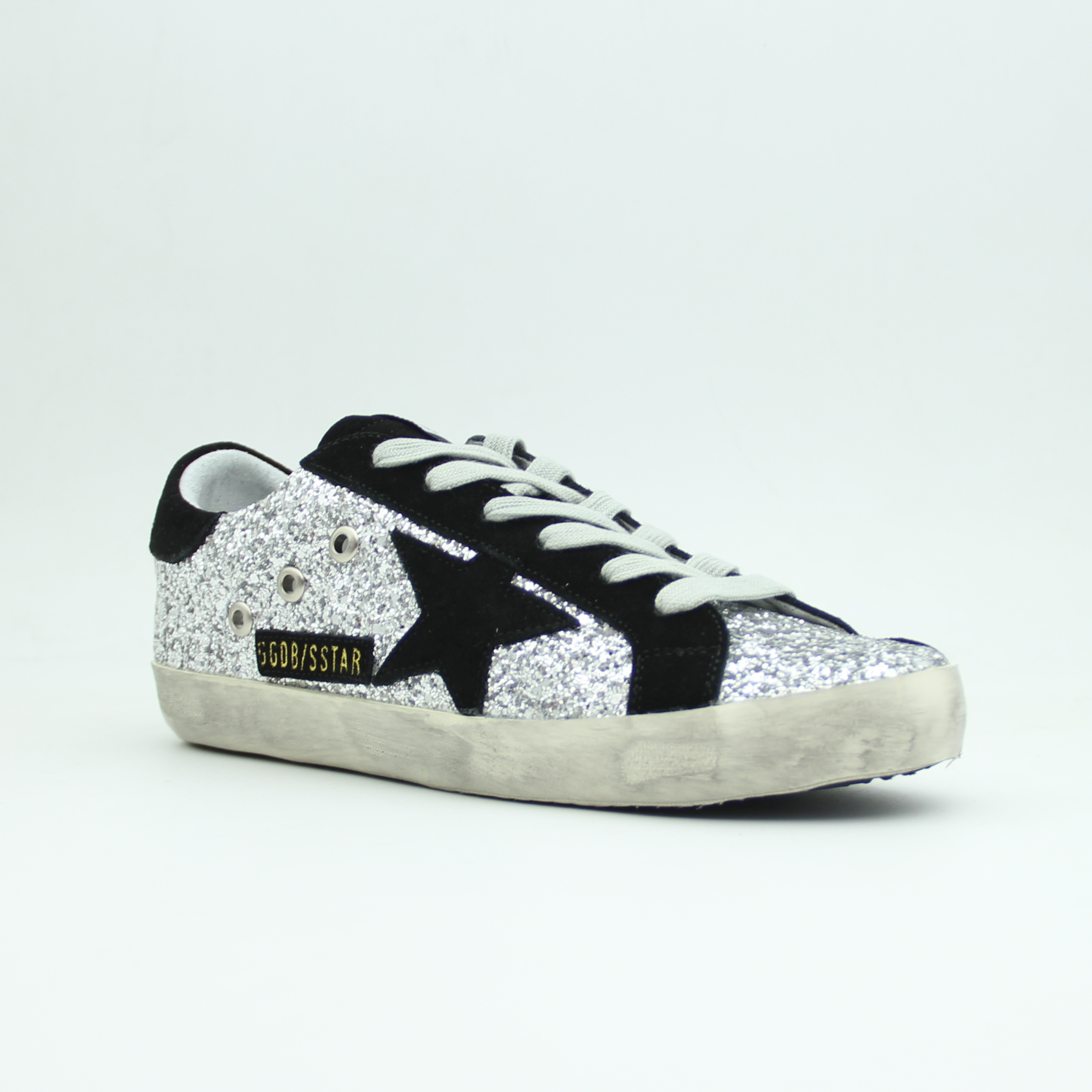Women Suede Superstar (Silver Glitter*Black)