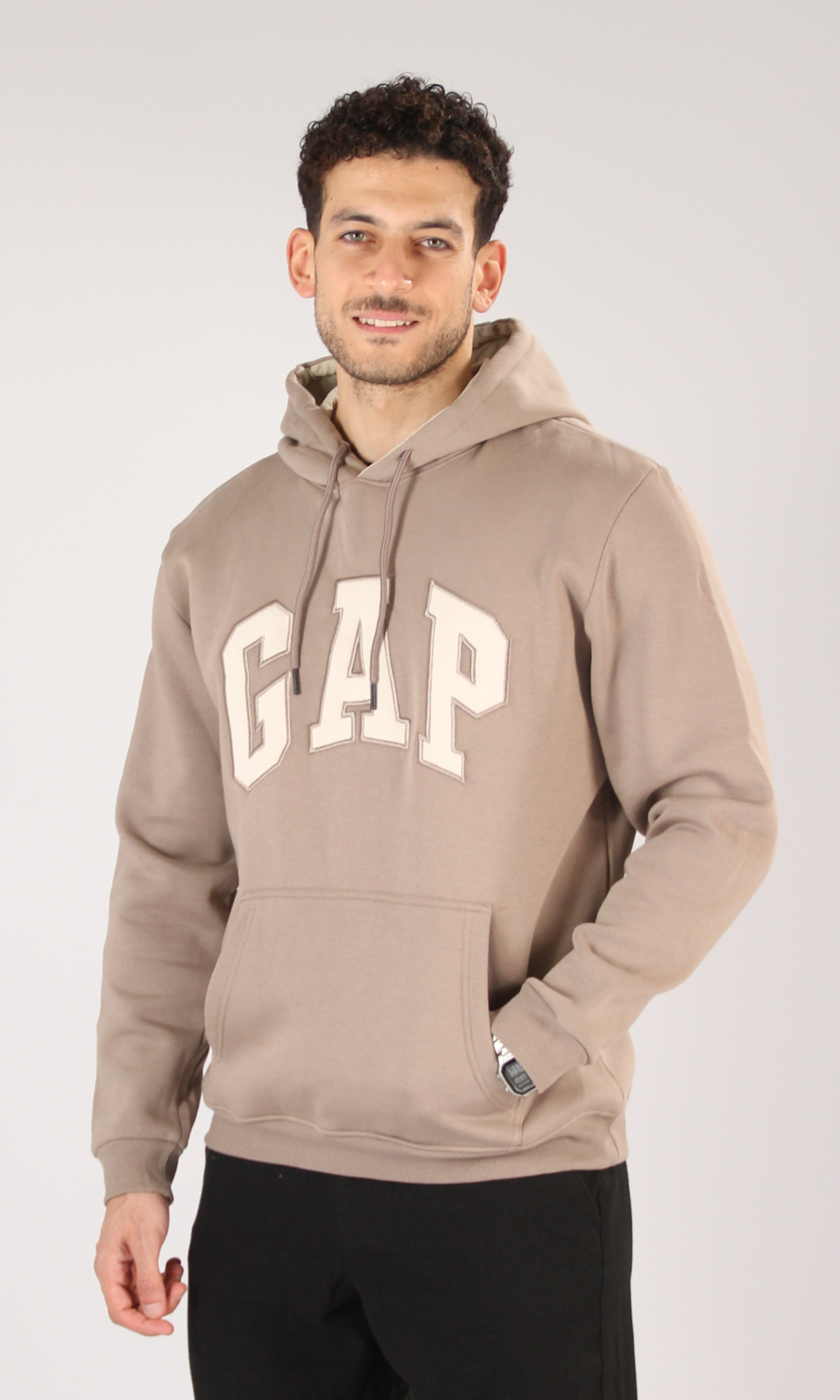 Men Long Sleeve Hoodie (Logo 1)