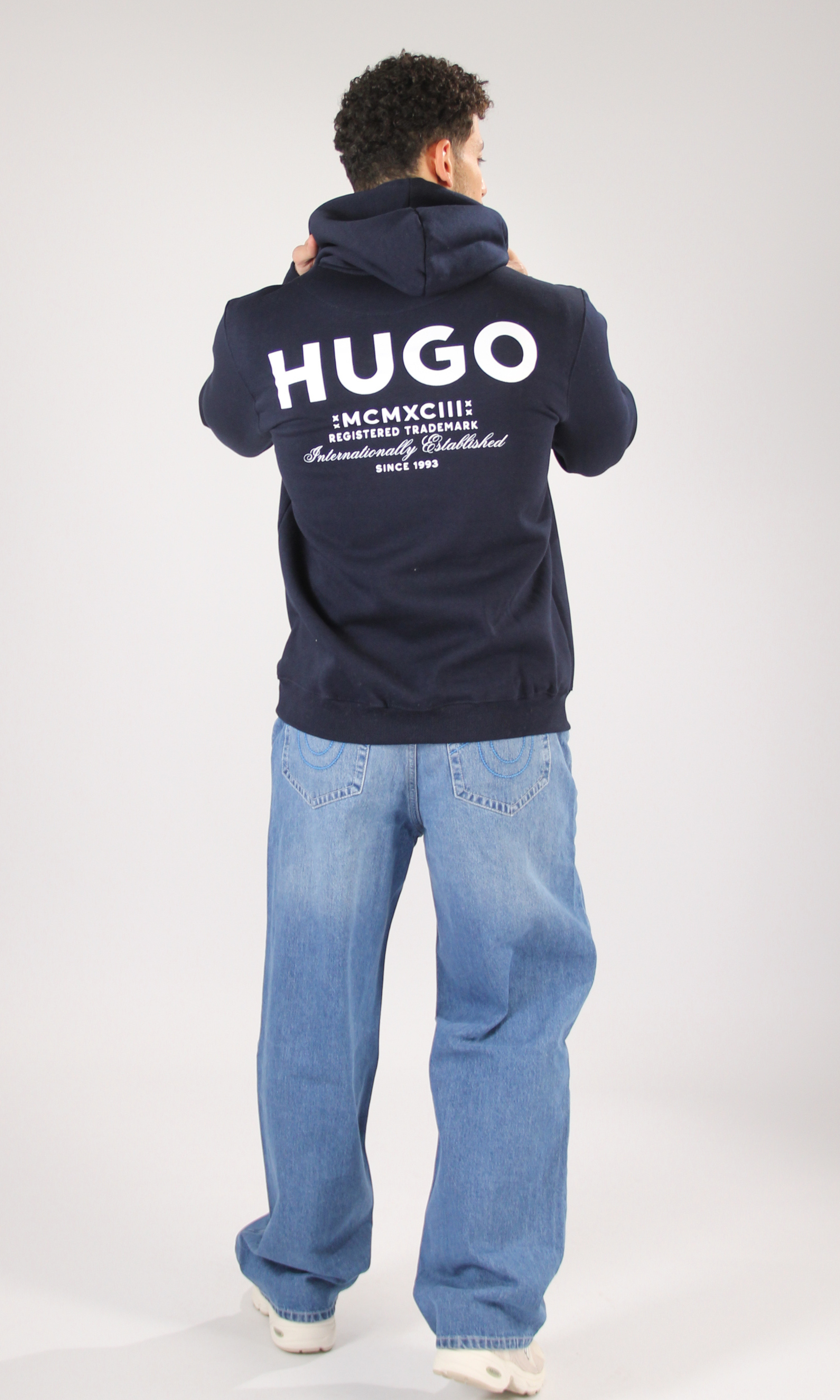 Men Long Sleeve Hoodie Print Logo (Logo4)