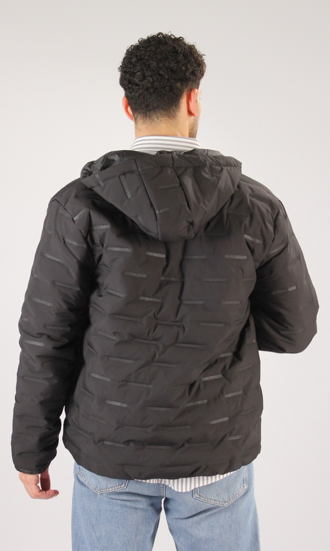 Hooded Puffer Jacket (Black)