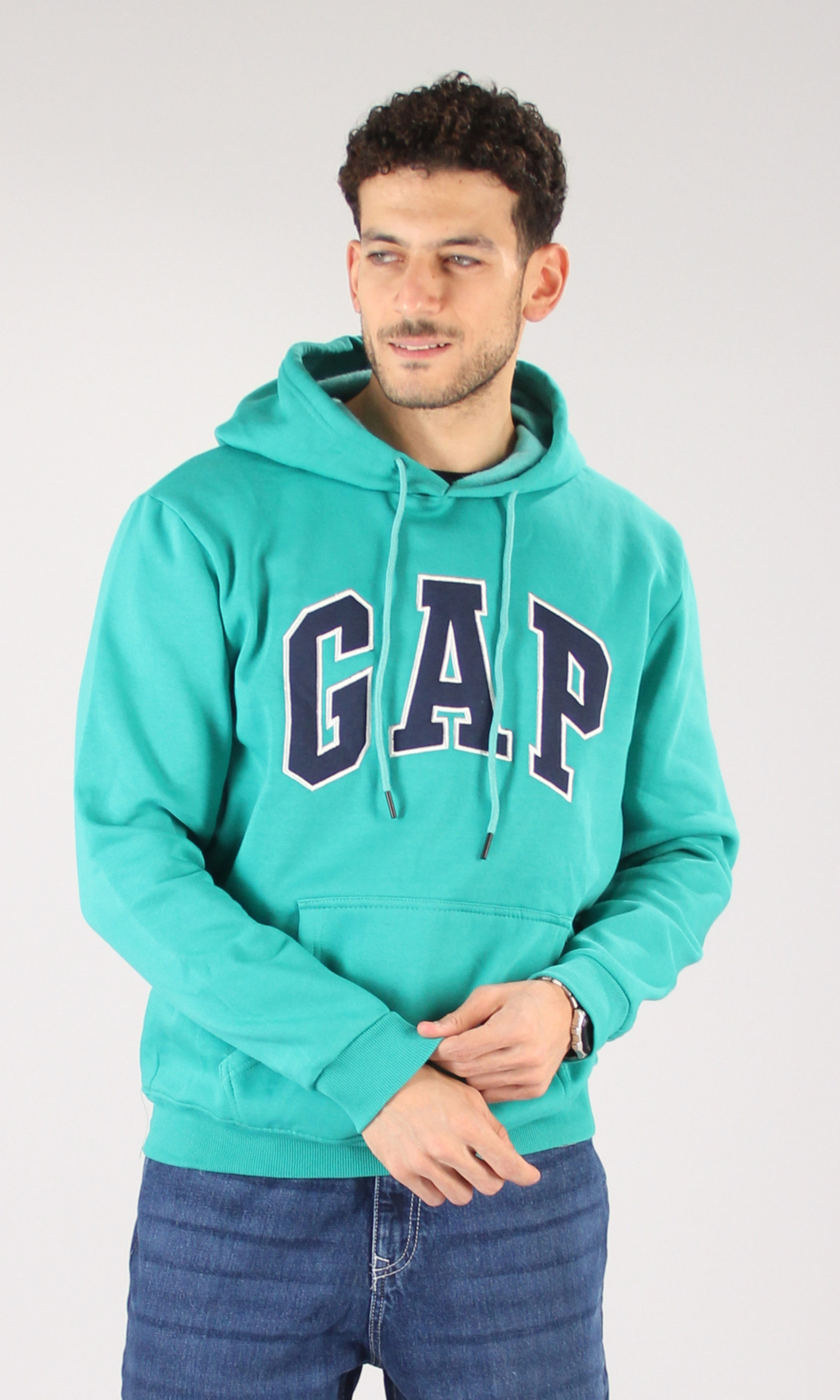 Men Long Sleeve Hoodie (Logo 1)