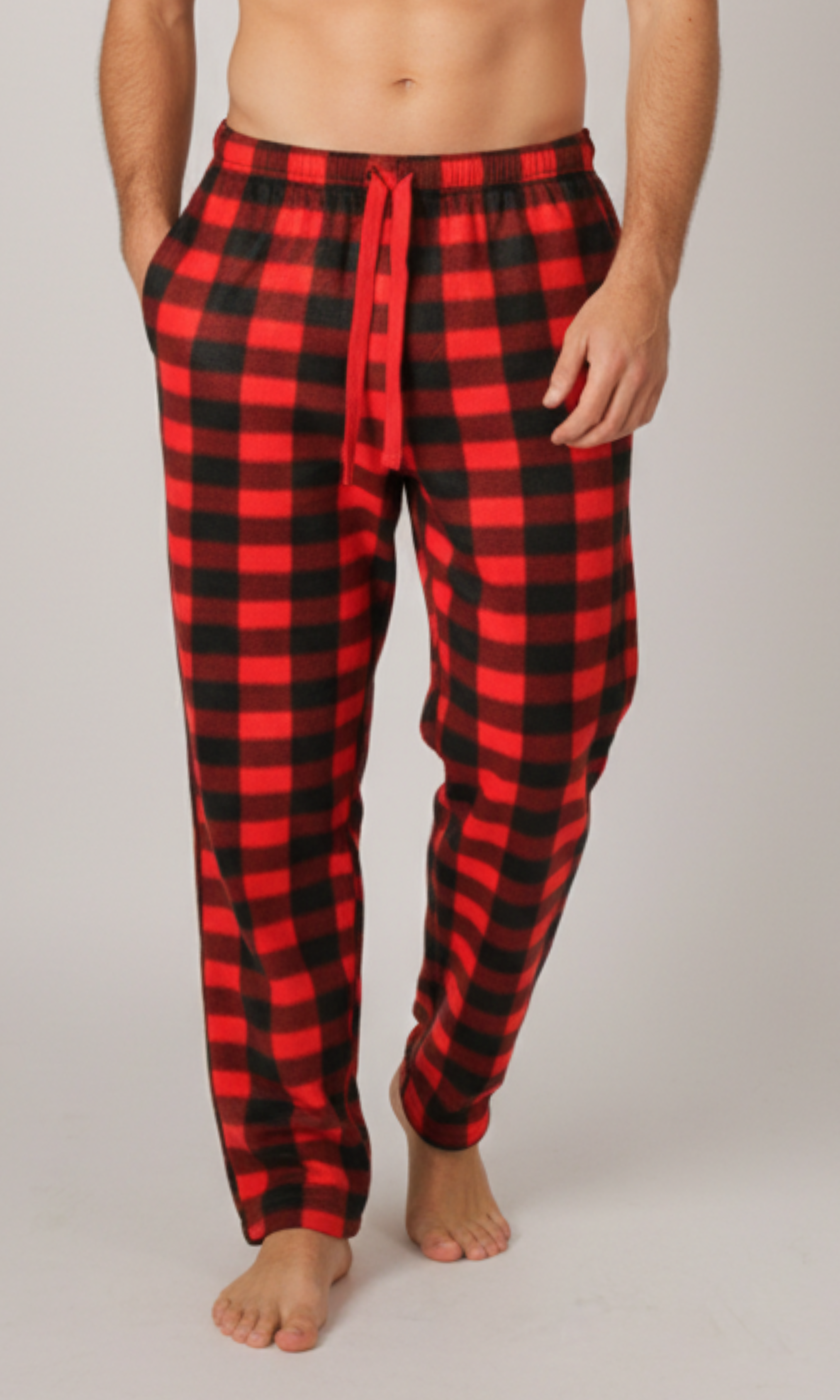Men fleece pajama pants (Checkered)