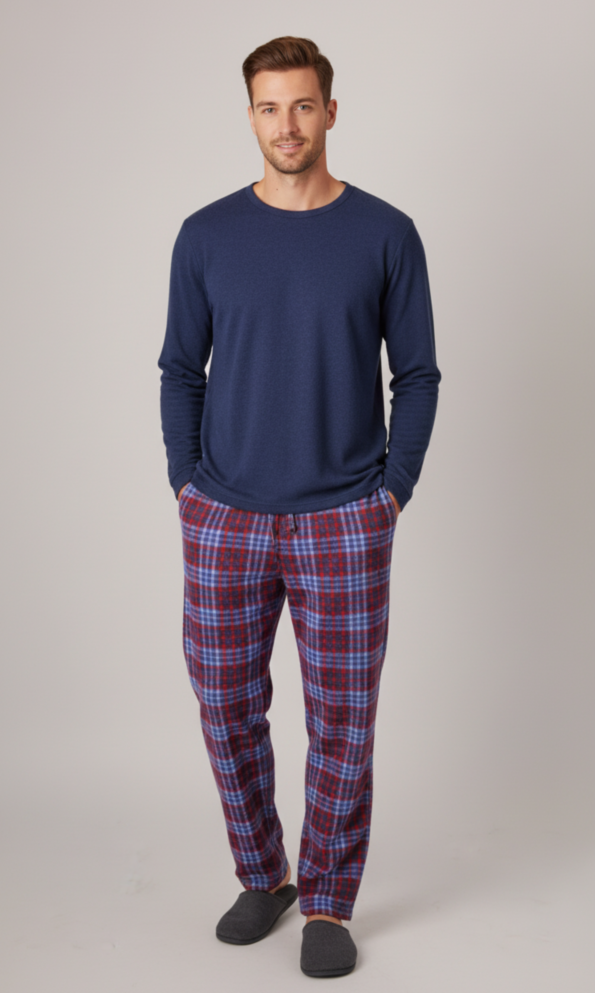 Men fleece pajama pants (Small Print)