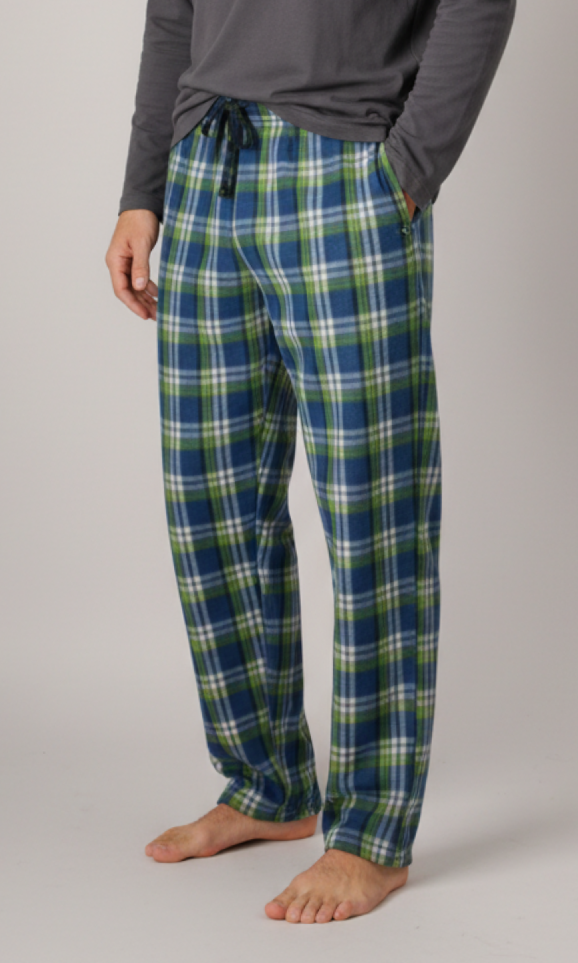 Men fleece pajama pants (Small Print)