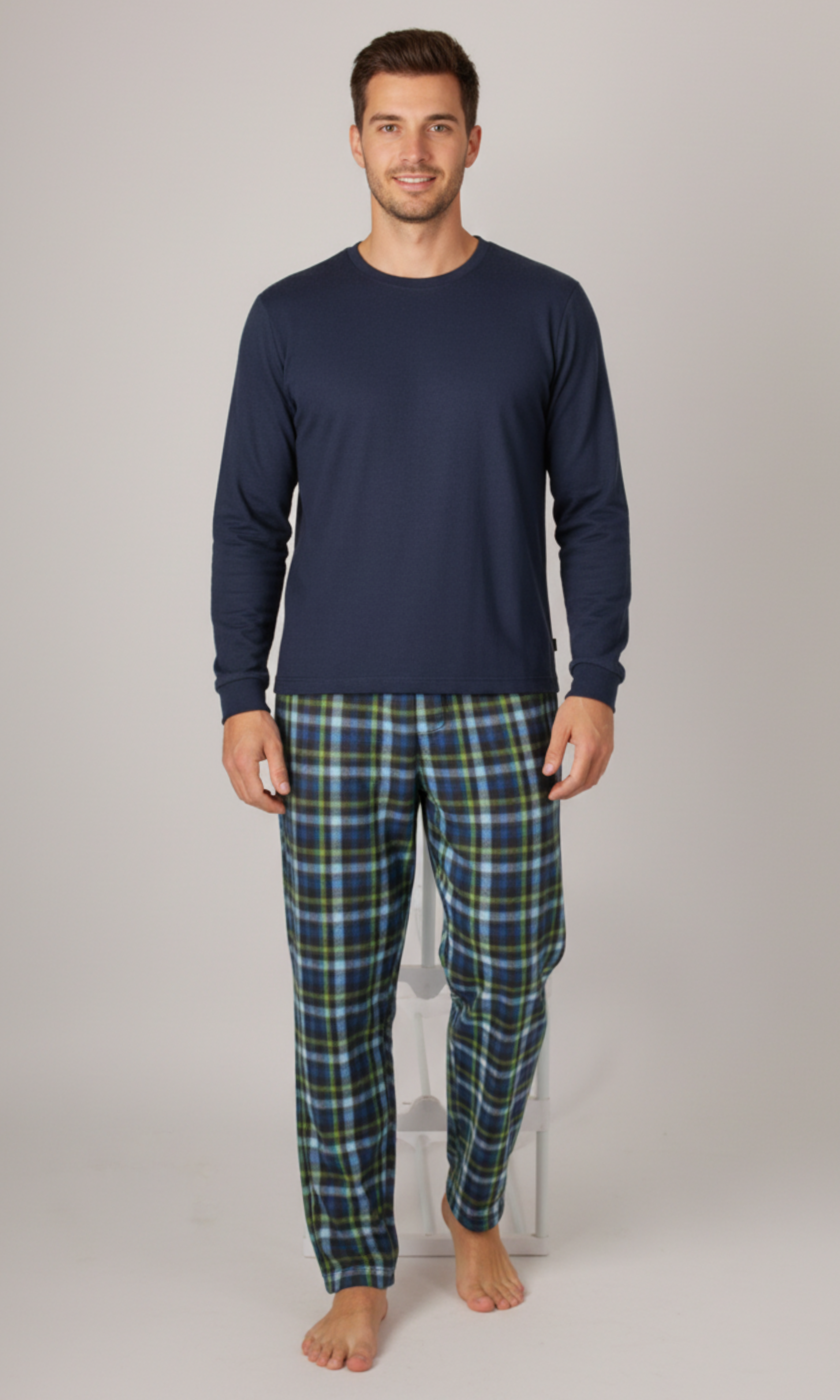 Men fleece pajama pants (Checkered)