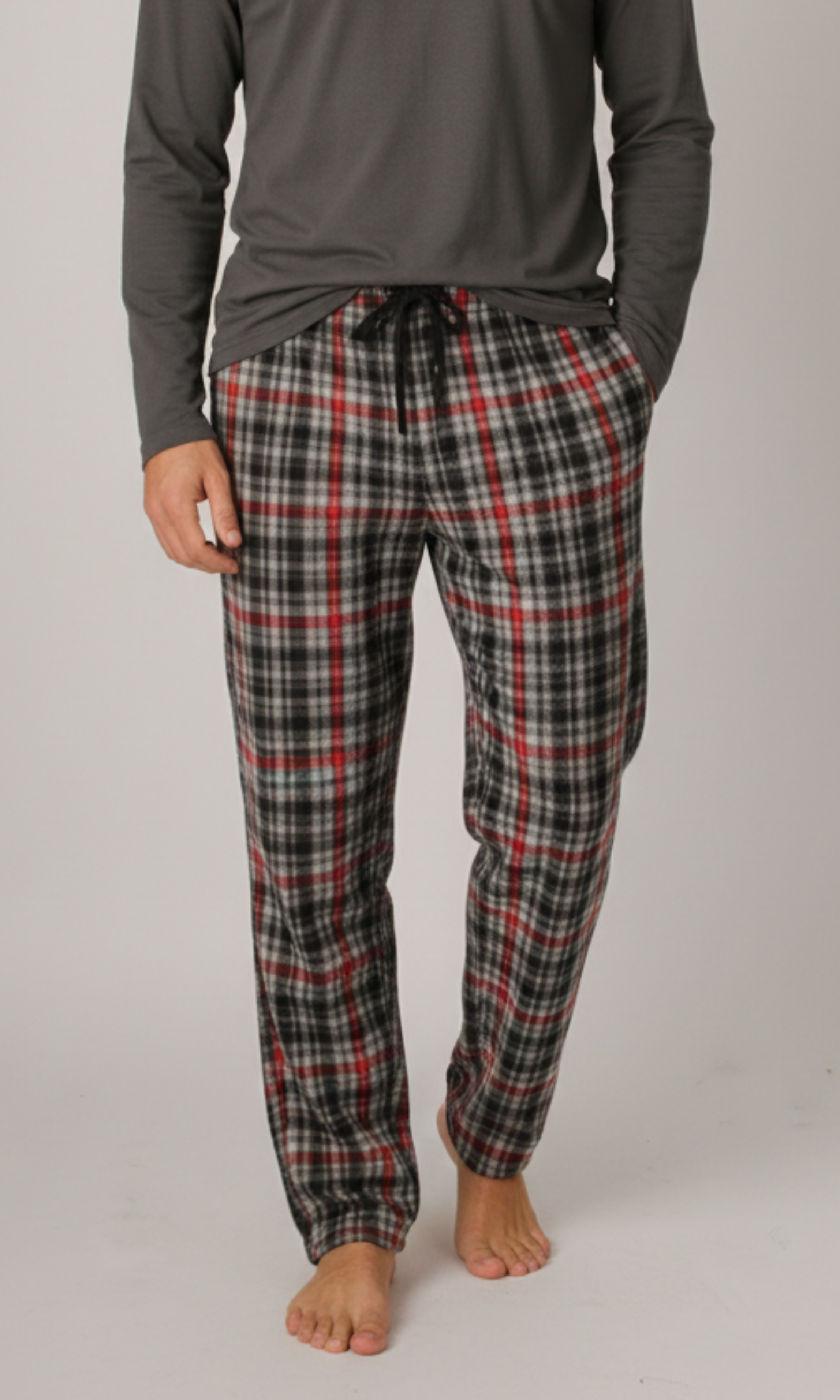 Men fleece pajama pants (Checkered)
