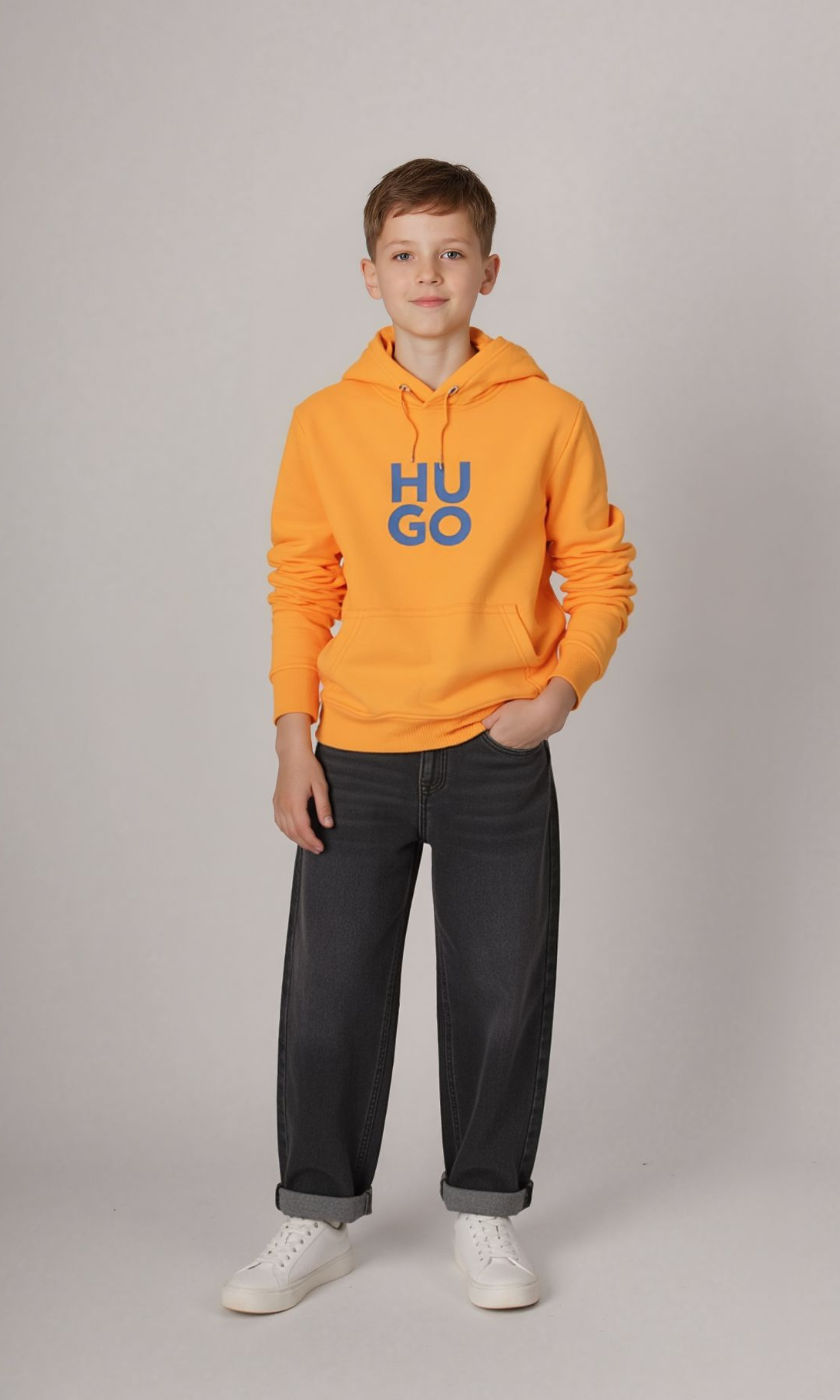 Kids Hoodie In Cotton-Blend Fleece