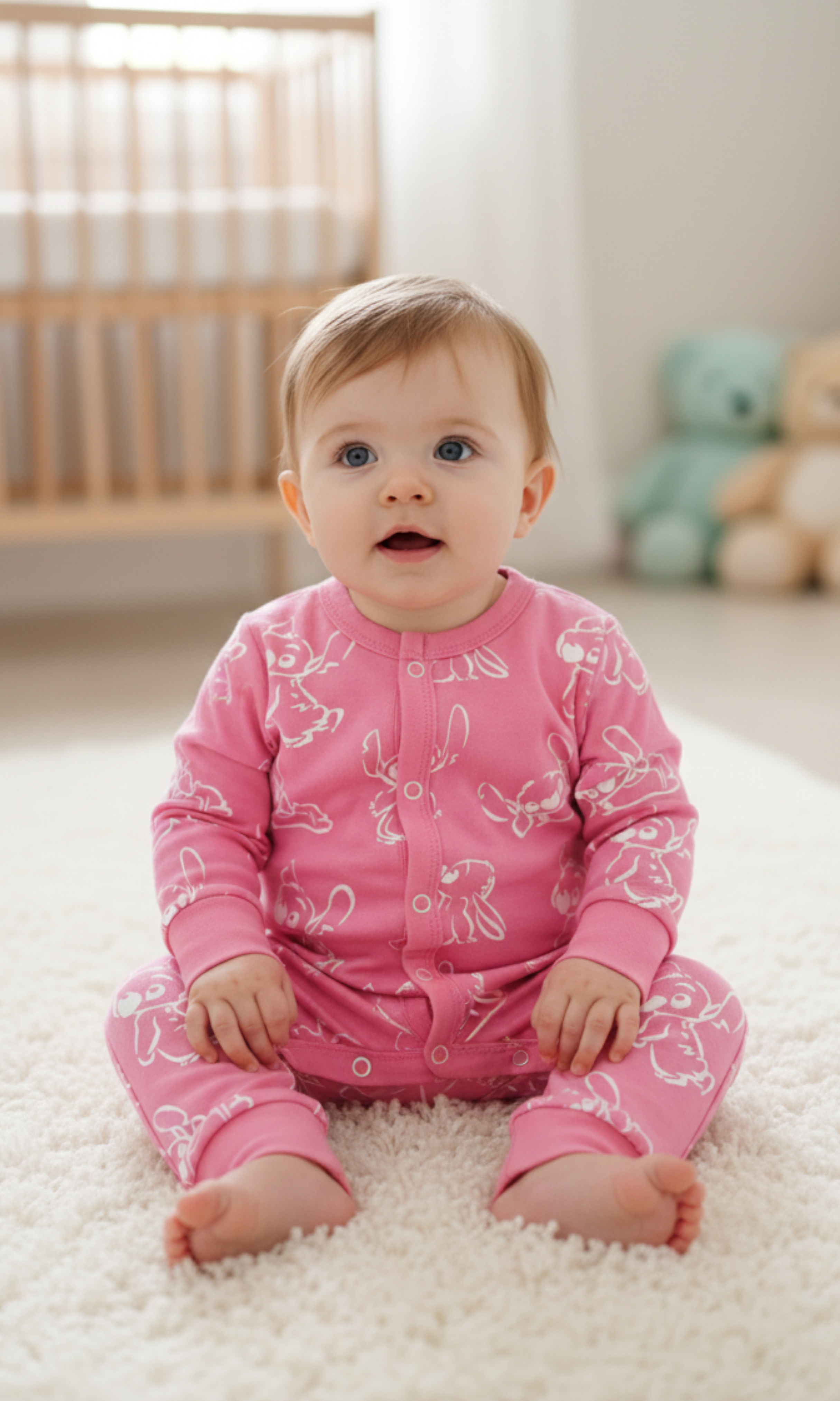 Baby Cotton Jumpsuit Foot Less - Stich