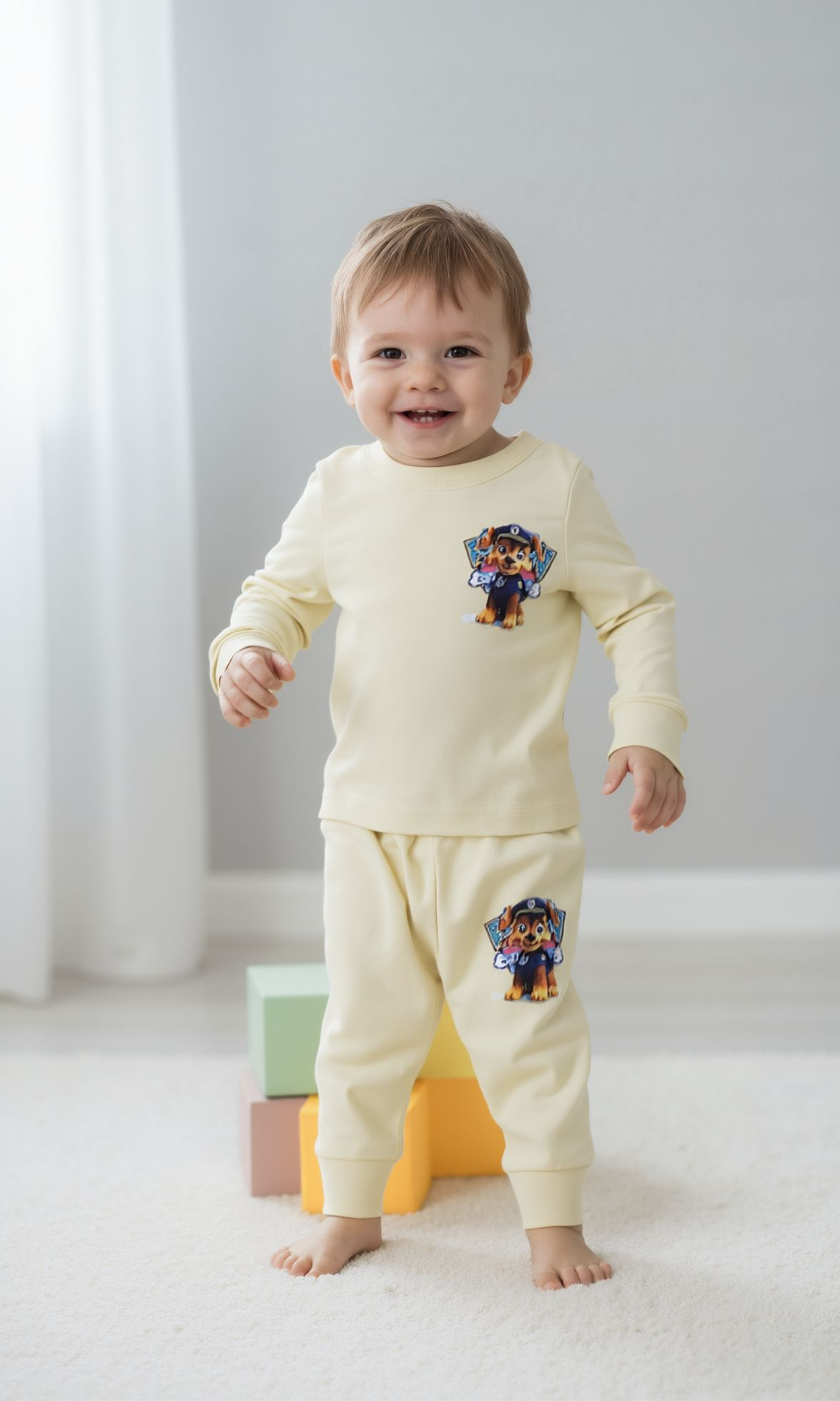 Baby Cotton Crew Neck Long Sleeve Set