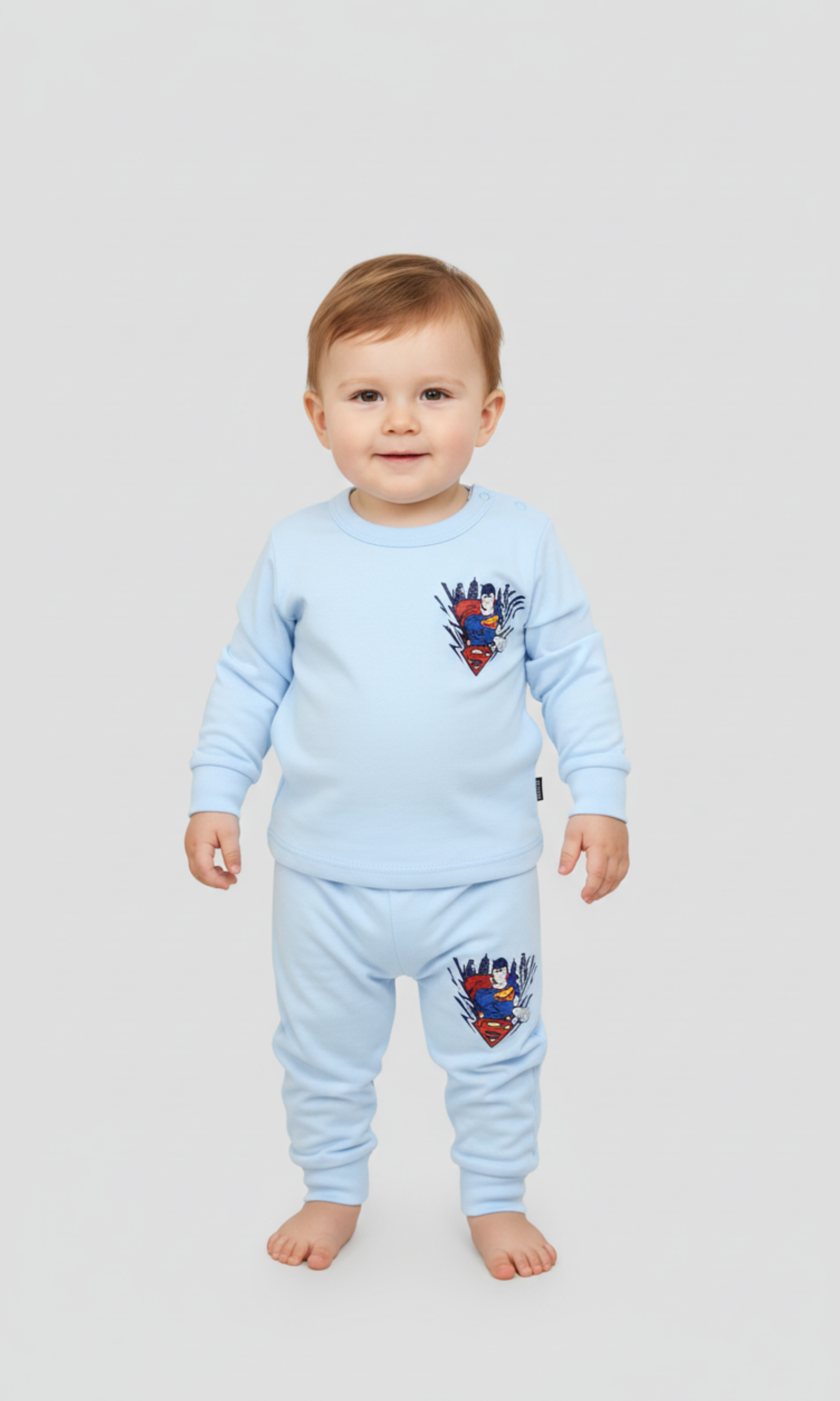 Baby Cotton Crew Neck Long Sleeve Set