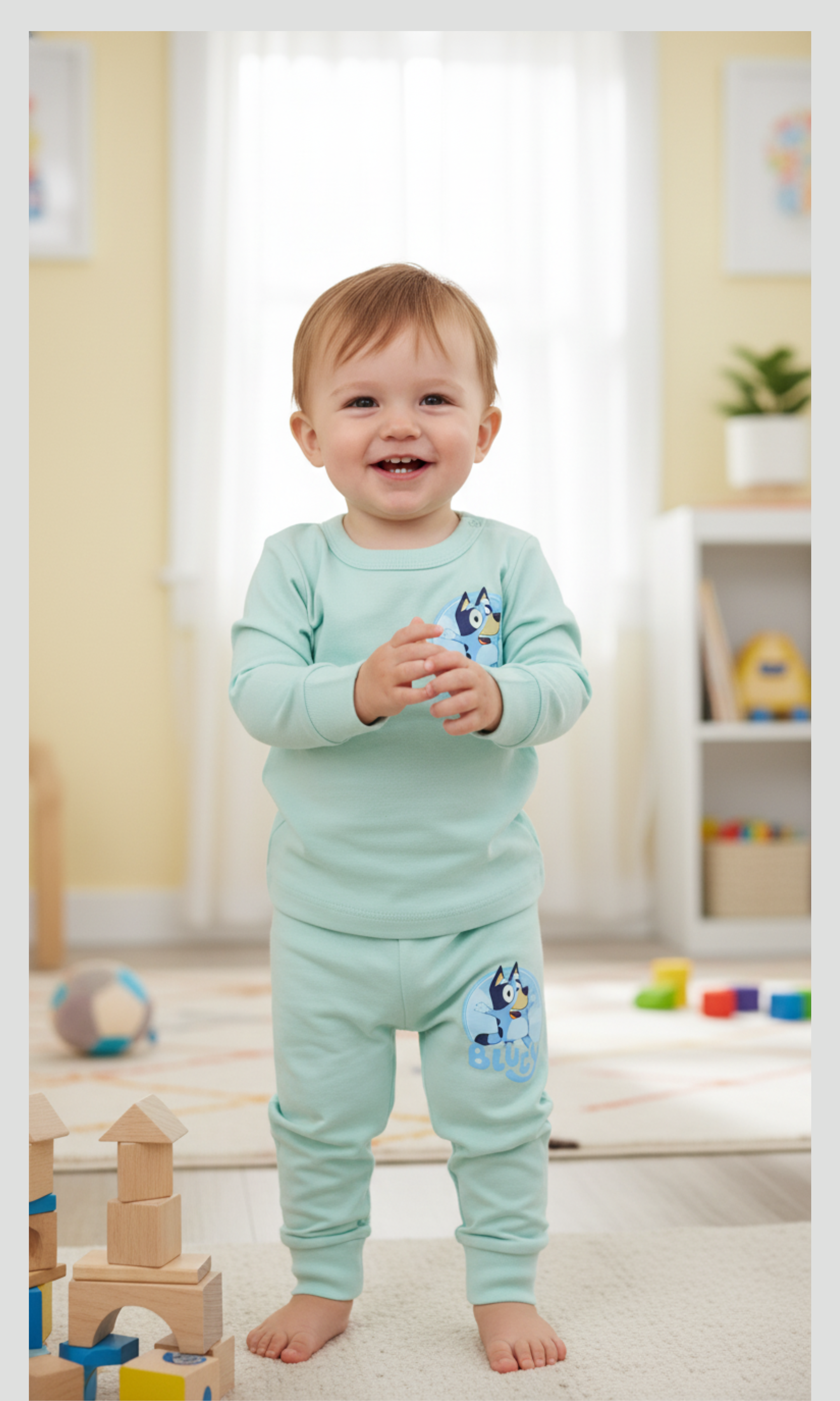 Baby Cotton Crew Neck Long Sleeve Set