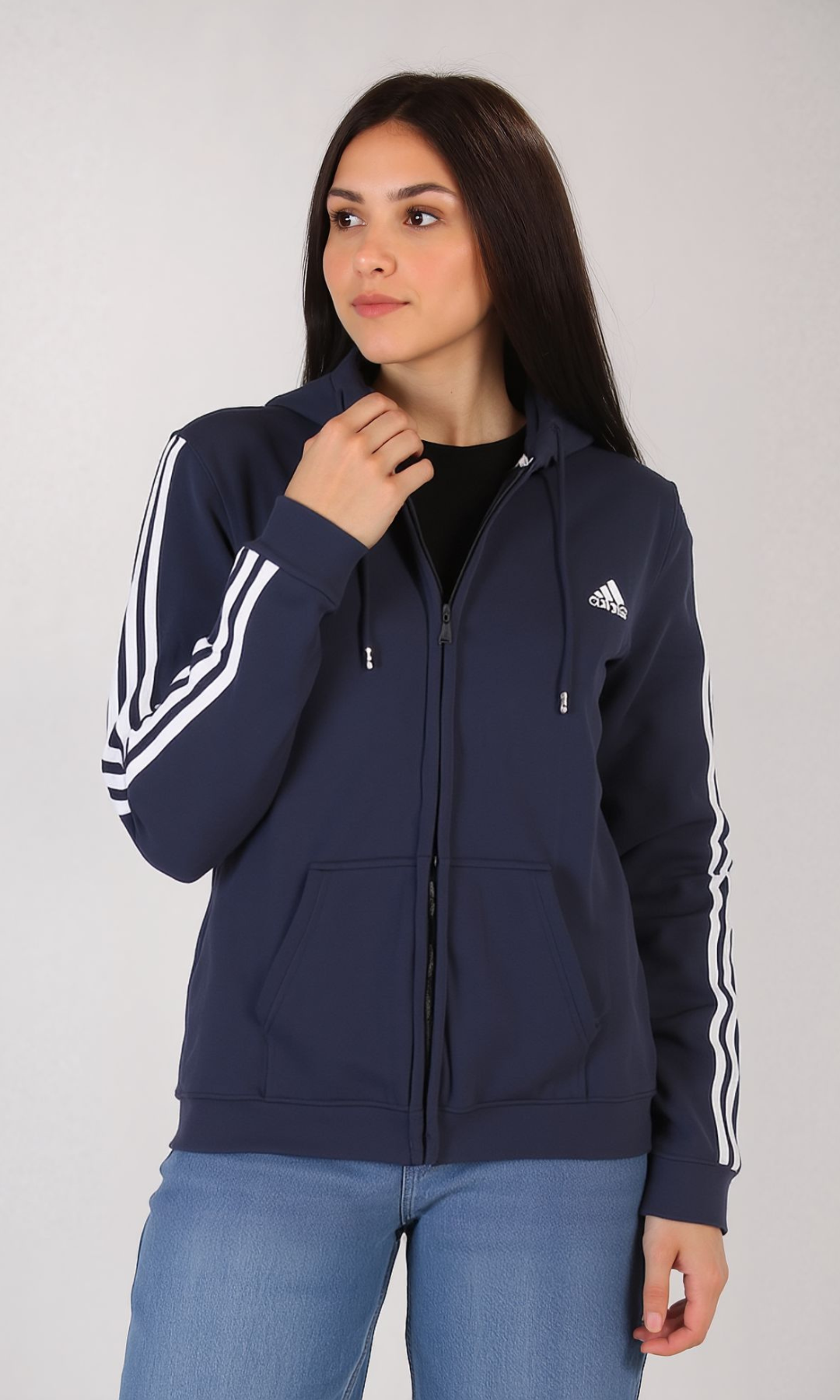 Women 3-Stripes Full Zip Hoodie jacket
