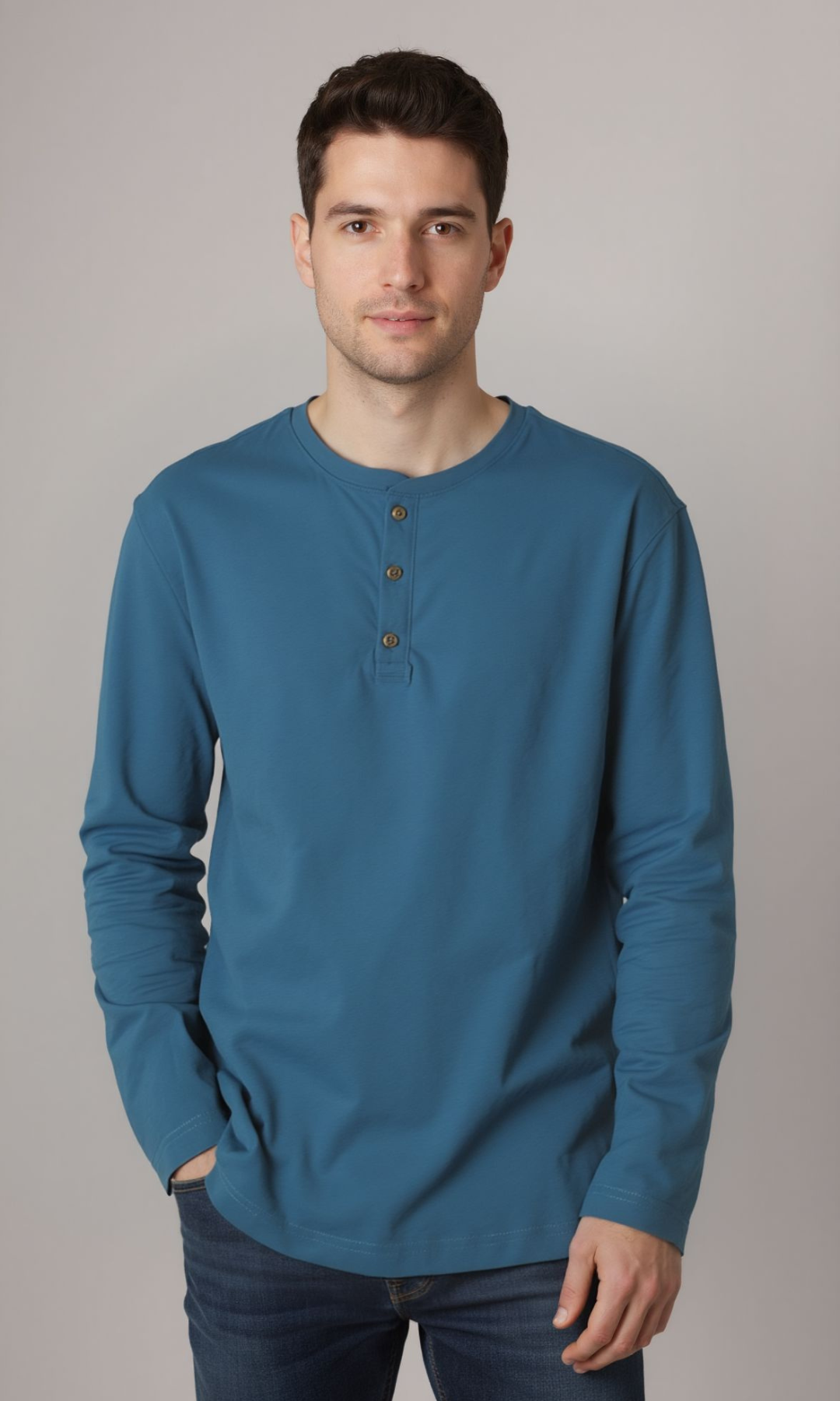 Men Long Sleeve Cotton T-Shirt