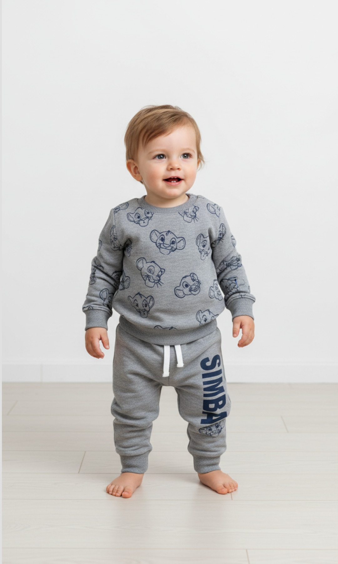 Baby Melton Crew Neck Long Sleeve Set