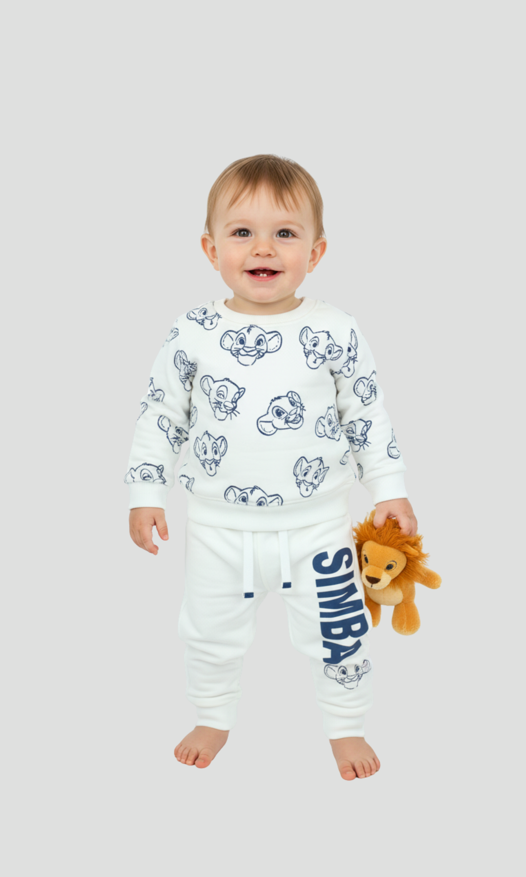 Baby Melton Crew Neck Long Sleeve Set