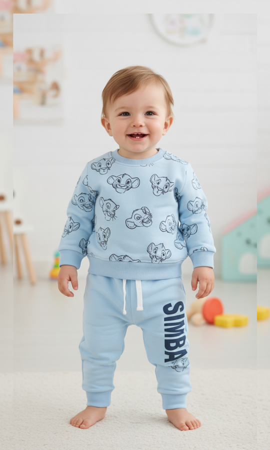 Baby Melton Crew Neck Long Sleeve Set