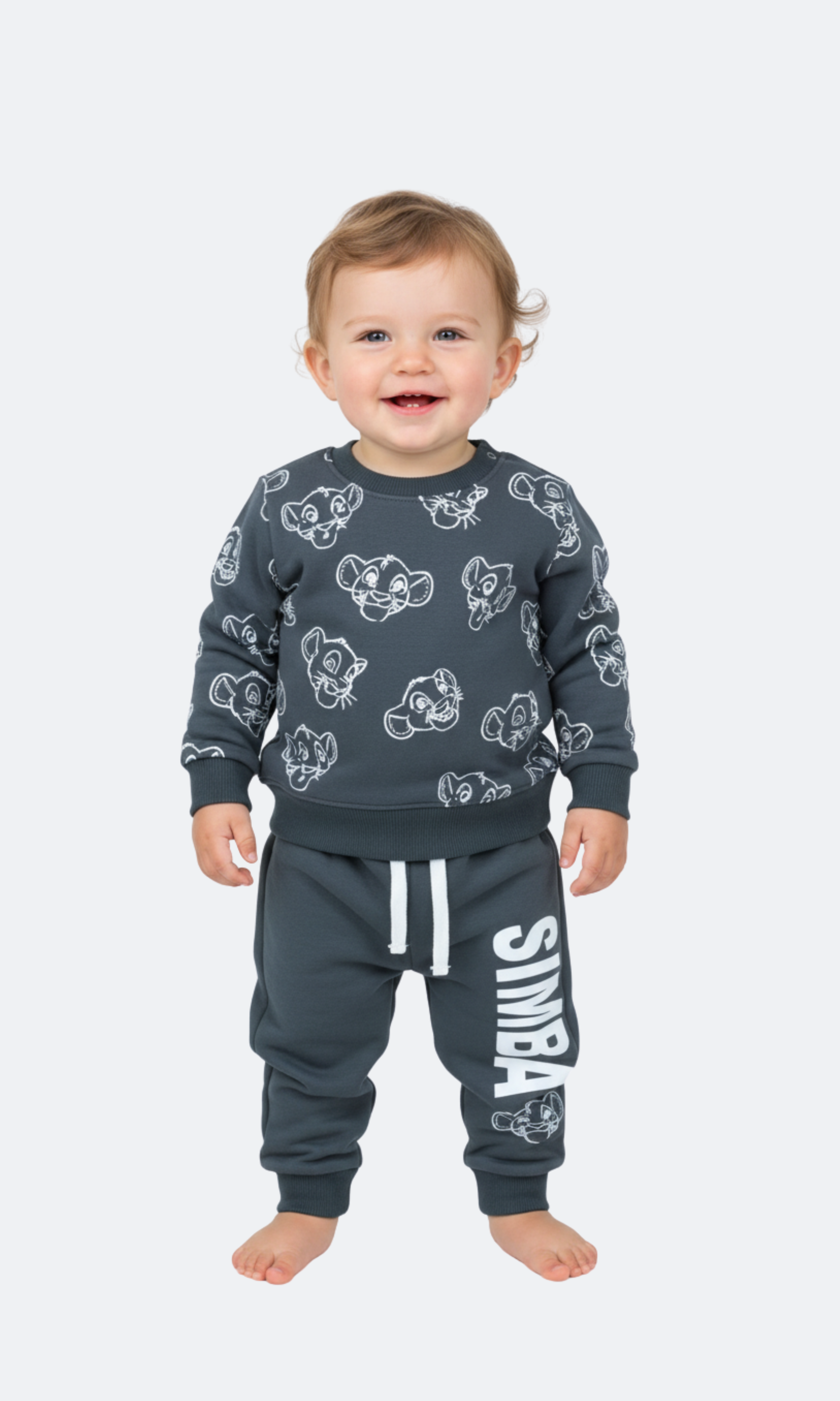 Baby Melton Crew Neck Long Sleeve Set