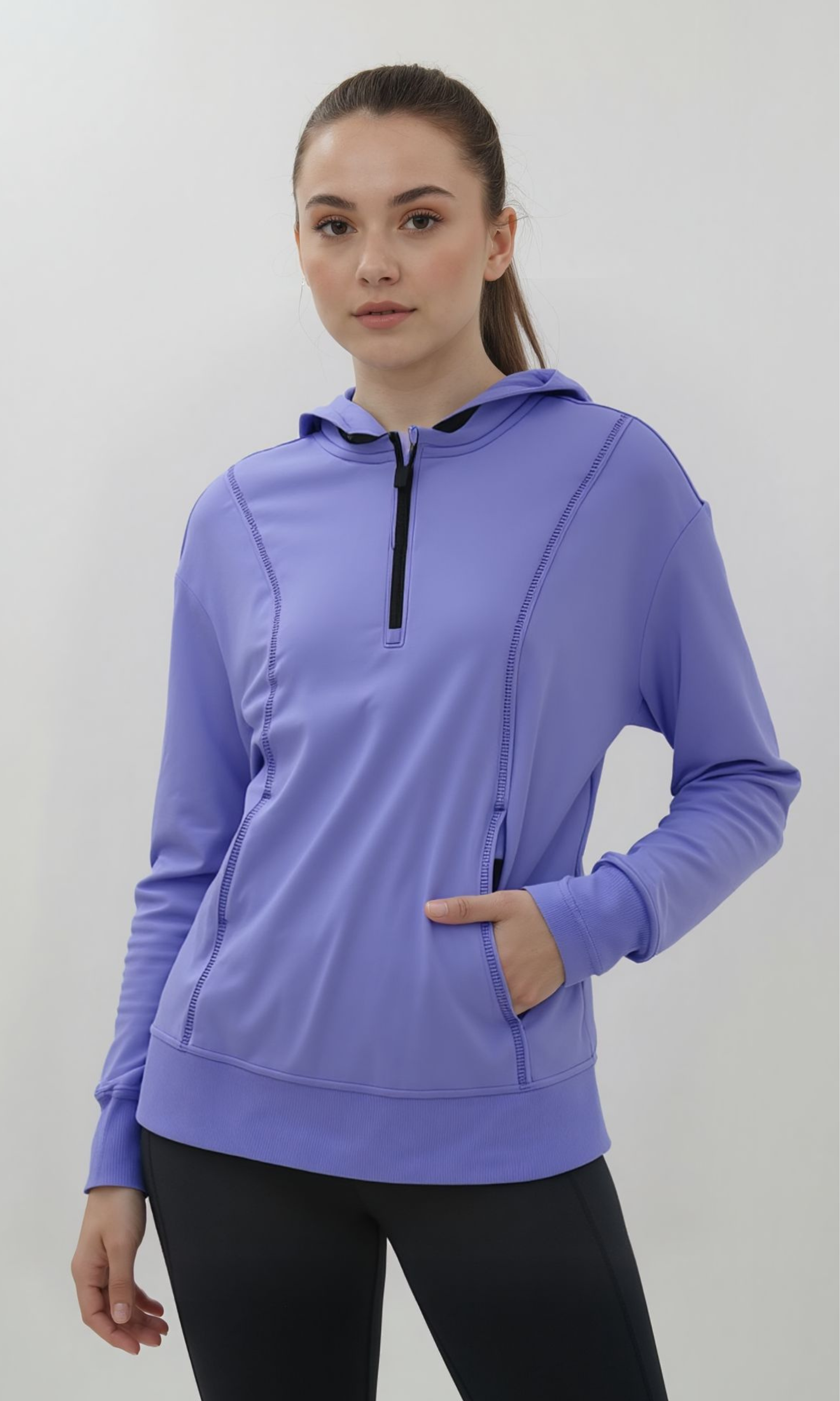 Sports Women Half Zip Sweatshirt (AVIA)