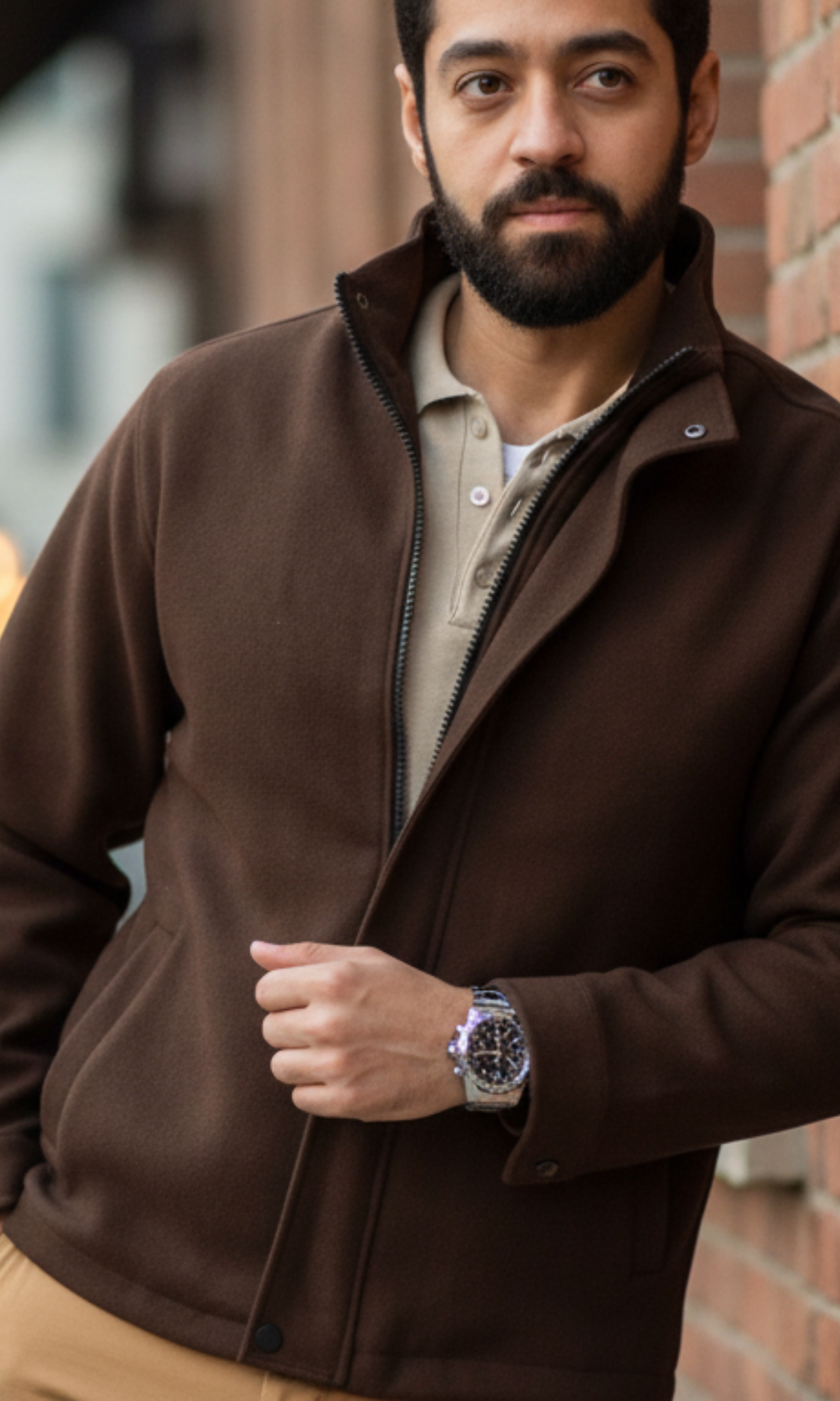 Men Gogh Blazer (Dark Brown)