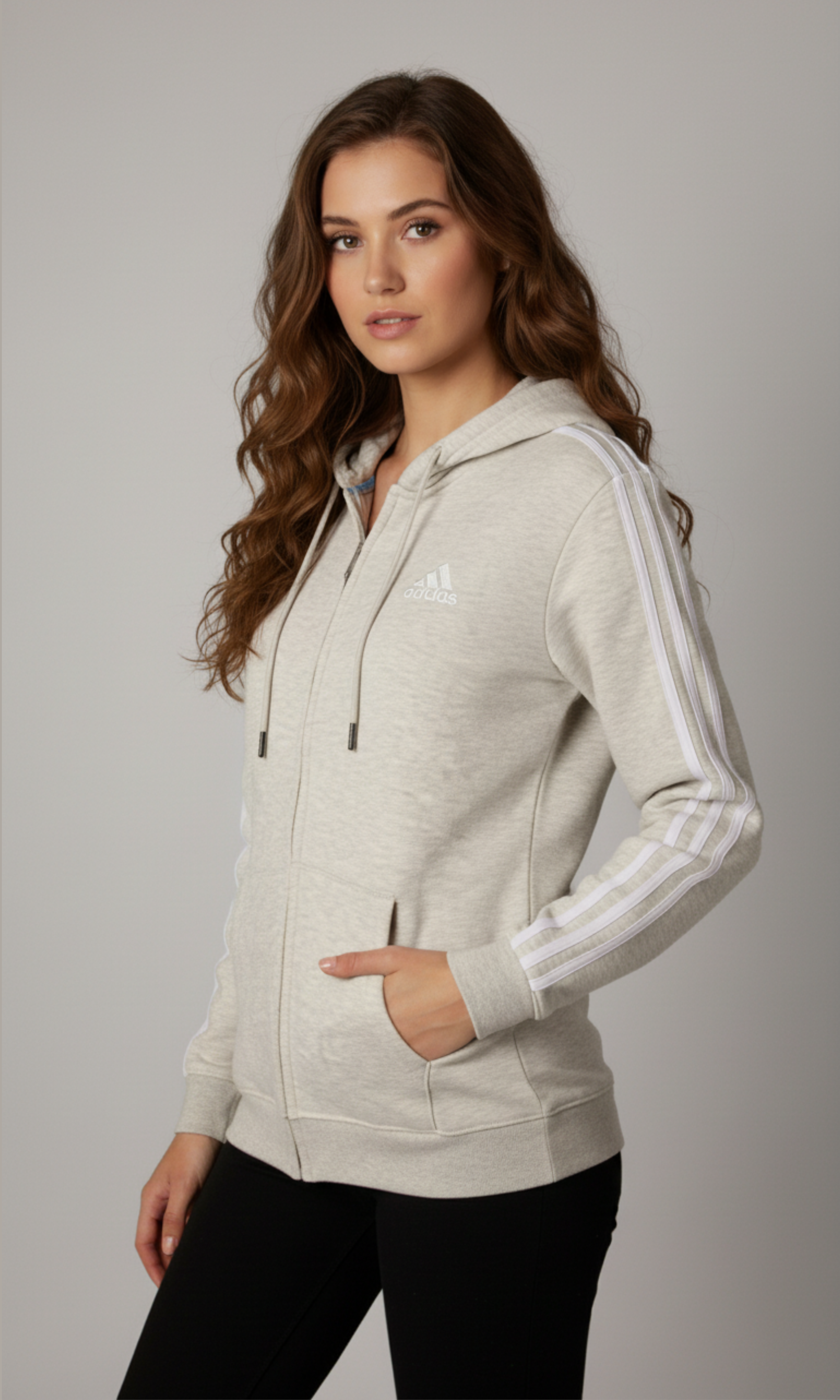 Women 3-Stripes Full Zip Hoodie jacket