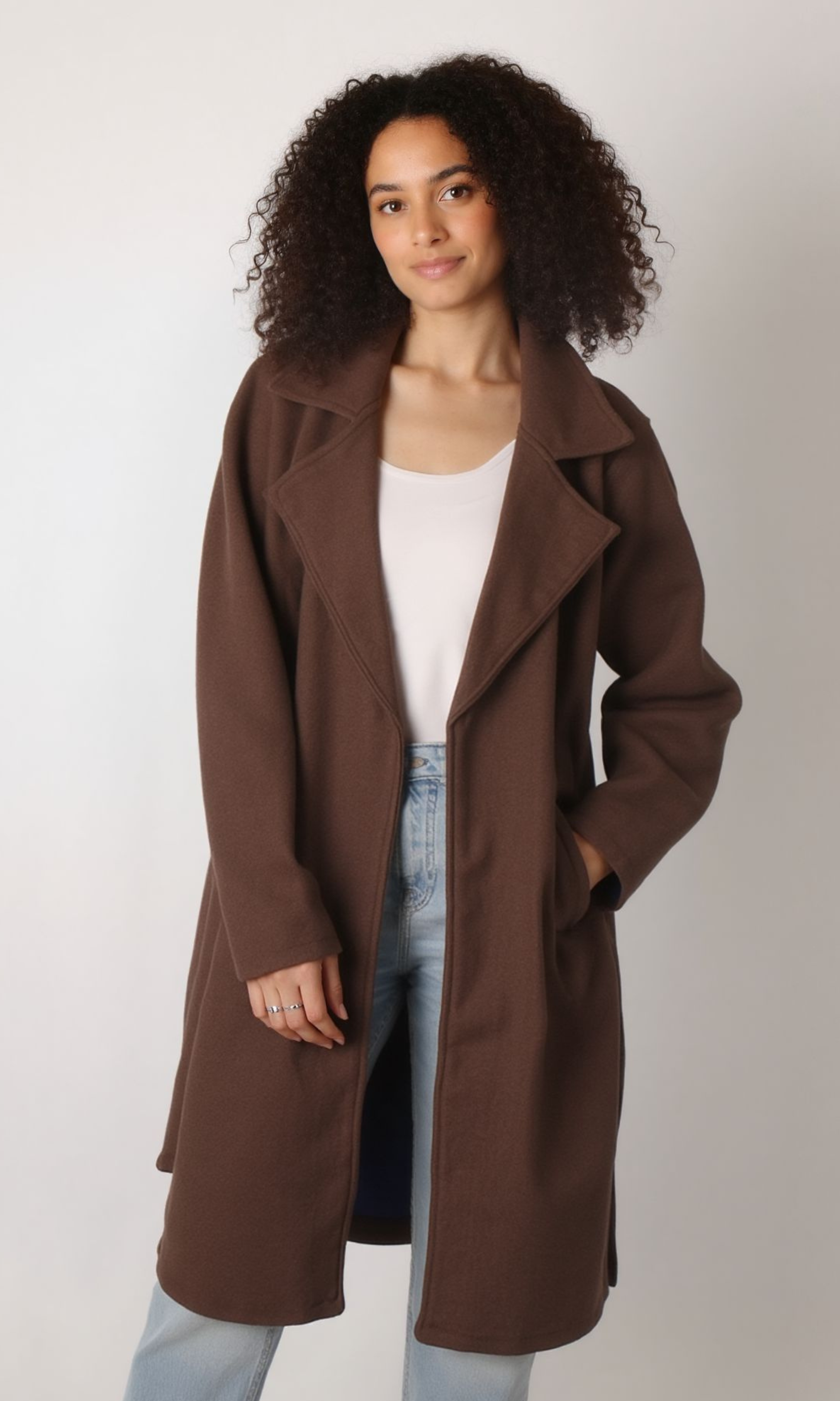 NUT Women Regular Fit Belted Coat