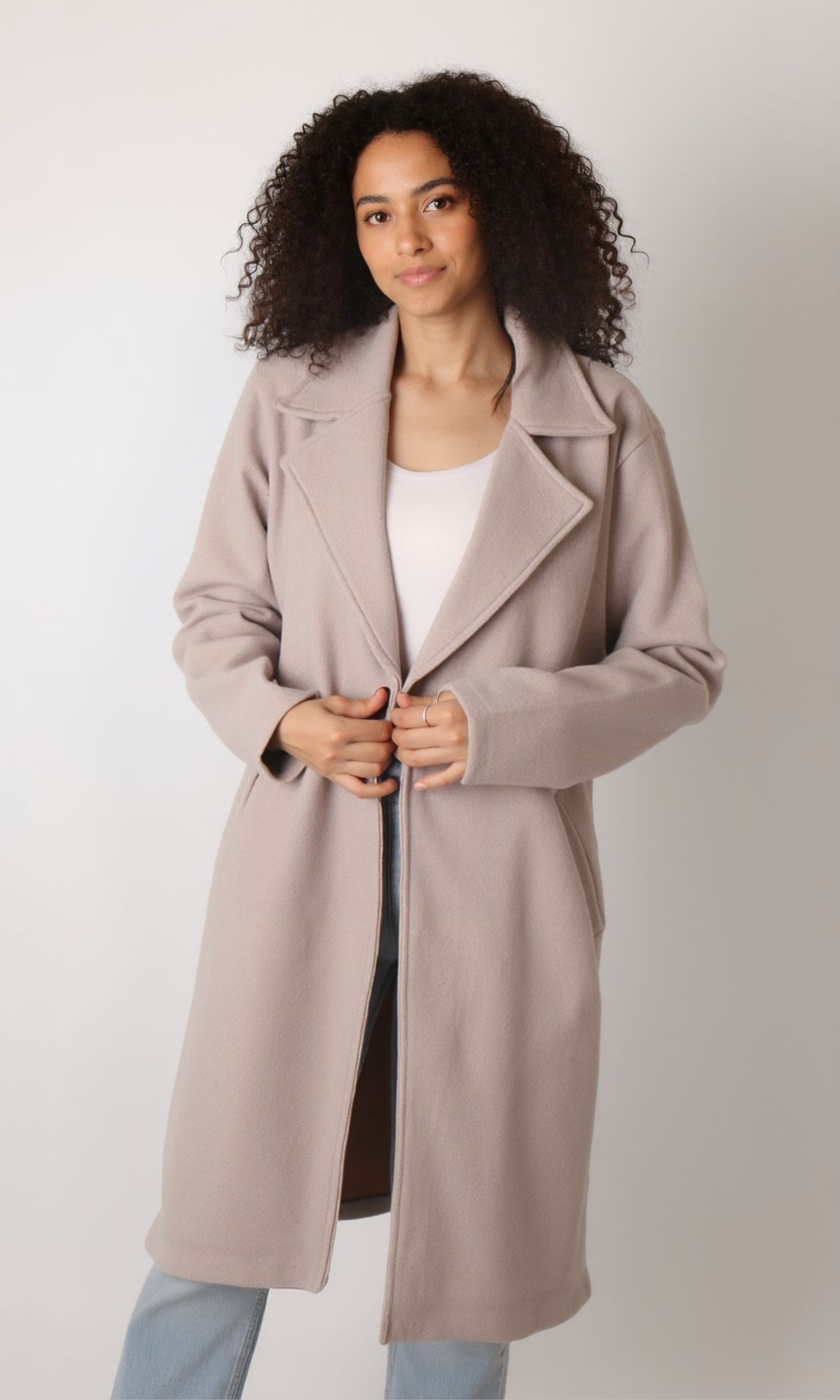 NUT Women Regular Fit Belted Coat