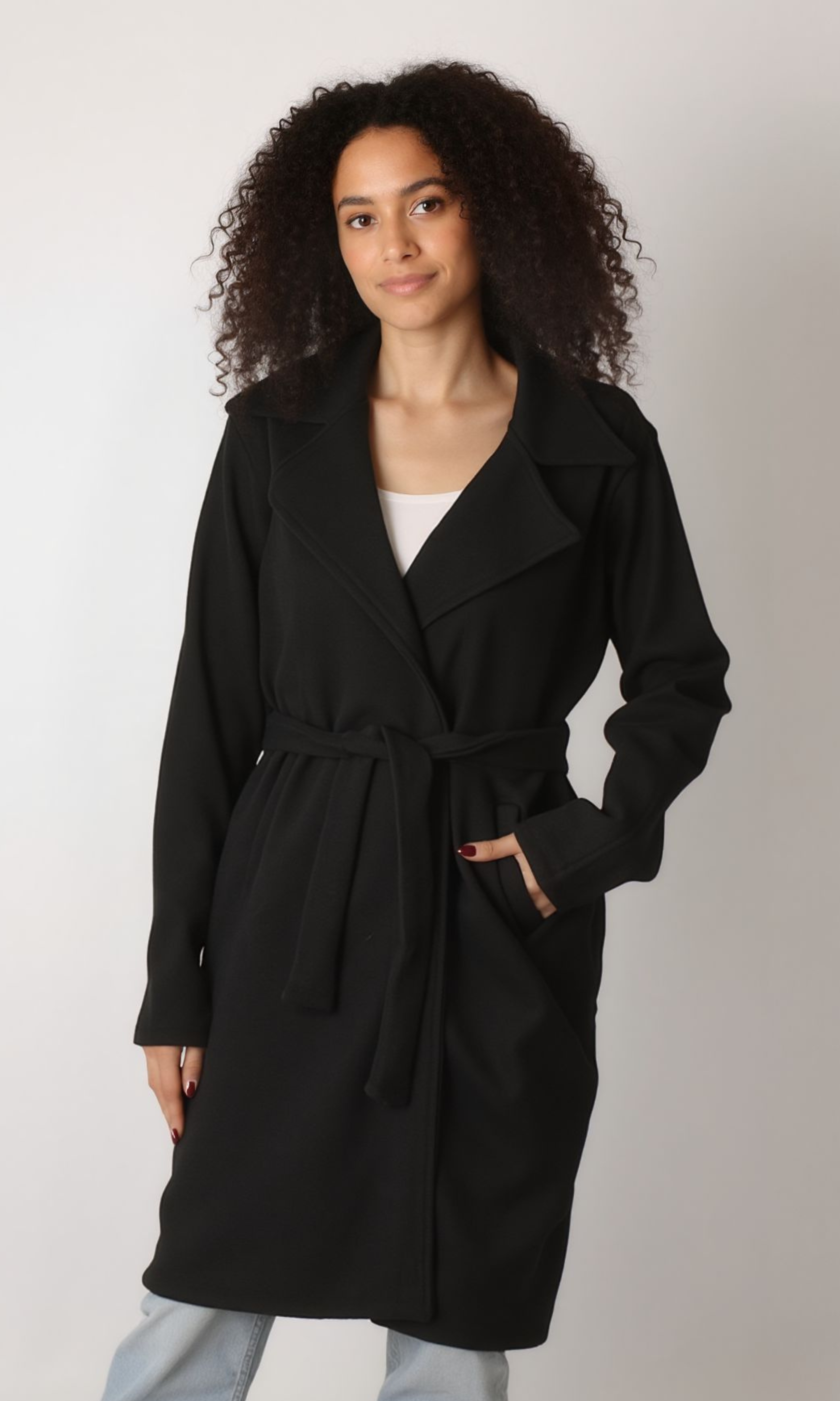NUT Women Regular Fit Belted Coat