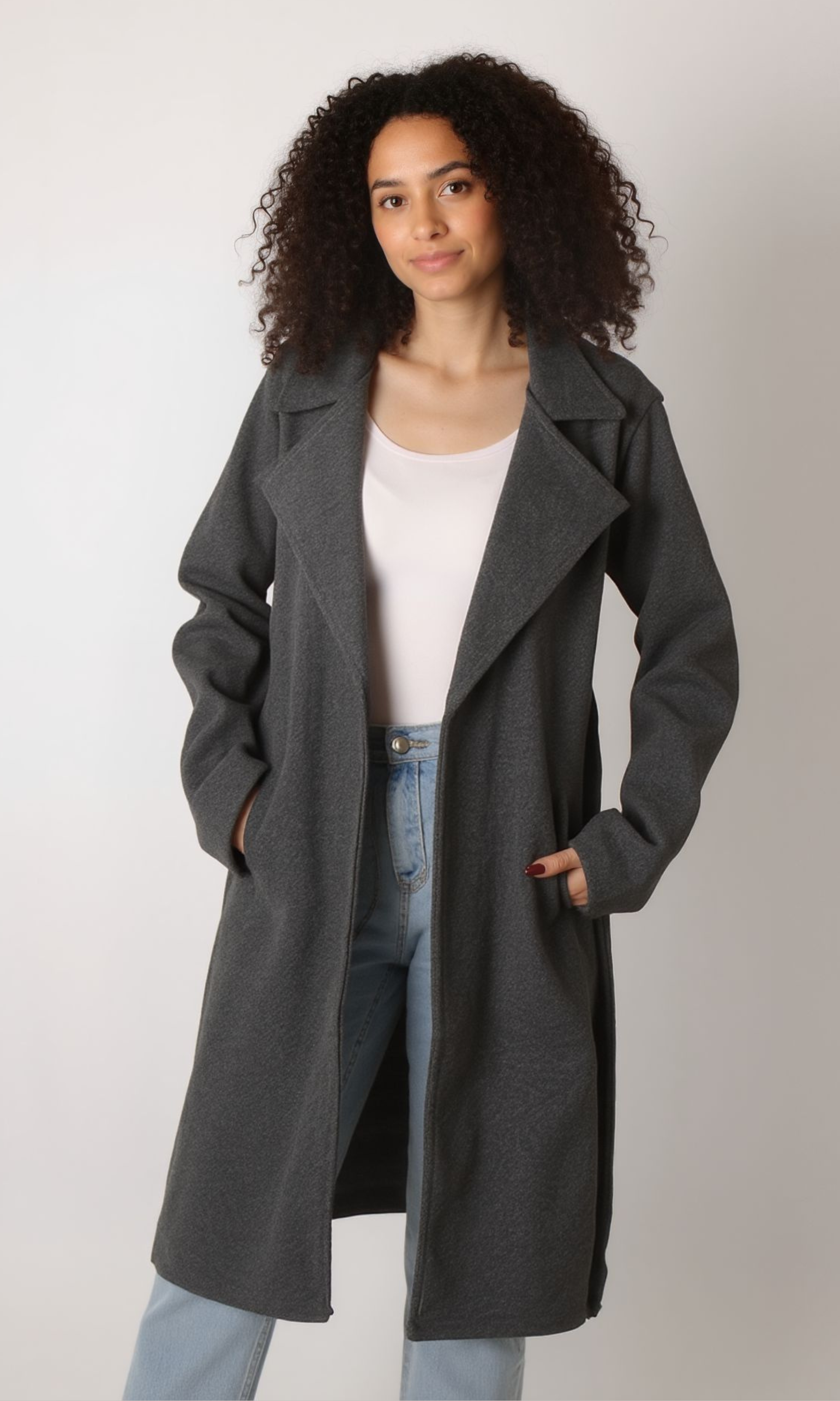 NUT Women Regular Fit Belted Coat