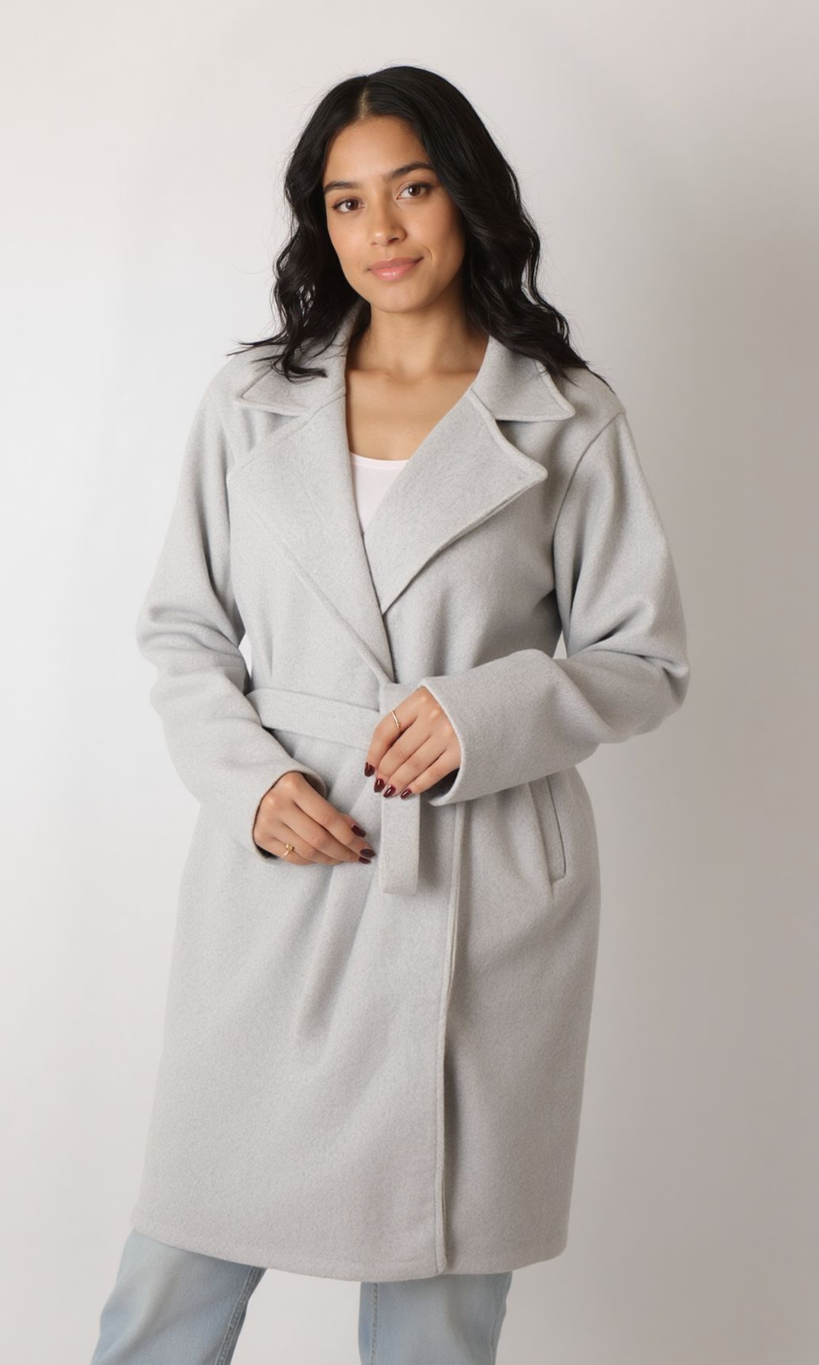 NUT Women Regular Fit Belted Coat