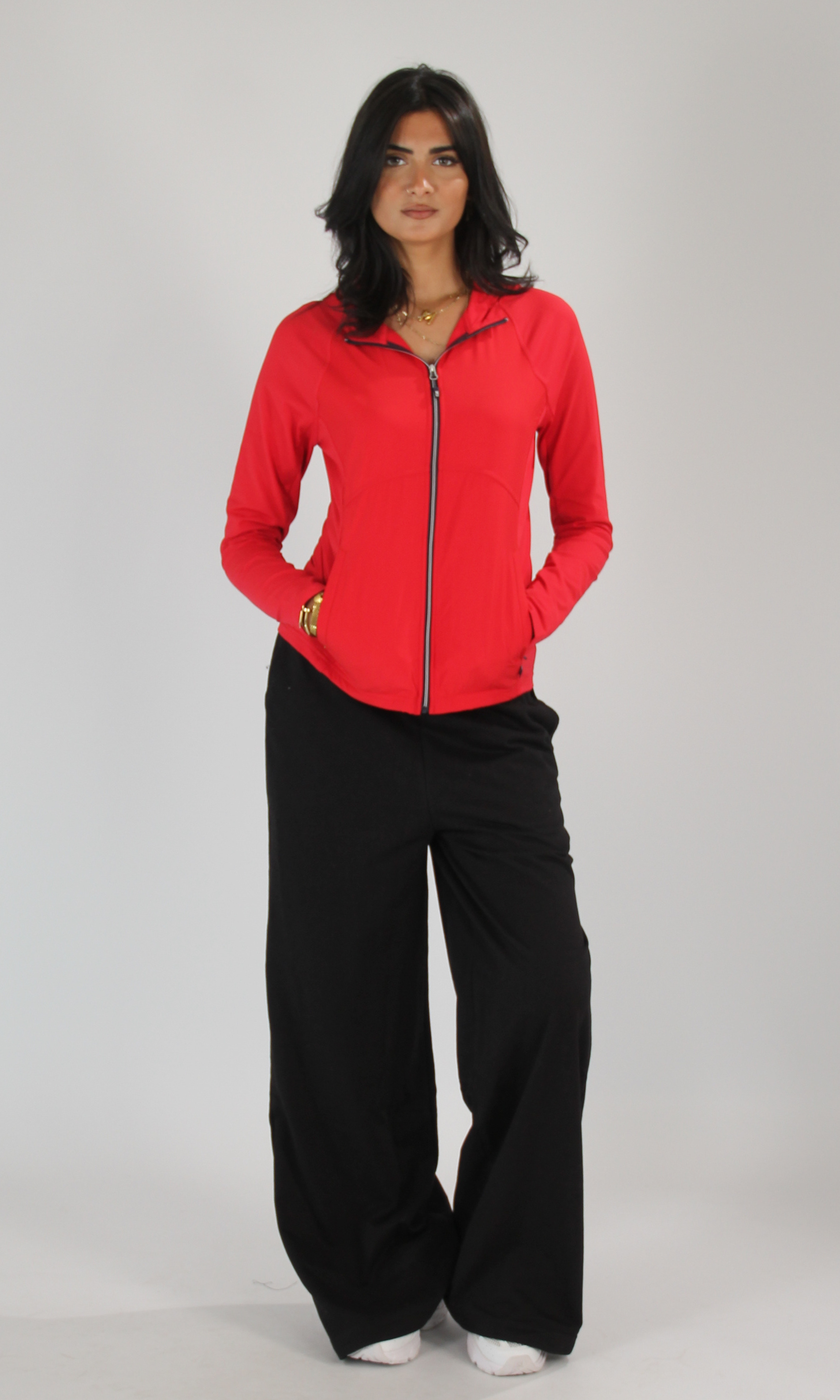 NUT Women High Waist Wide Leg Sweatpants (Black)