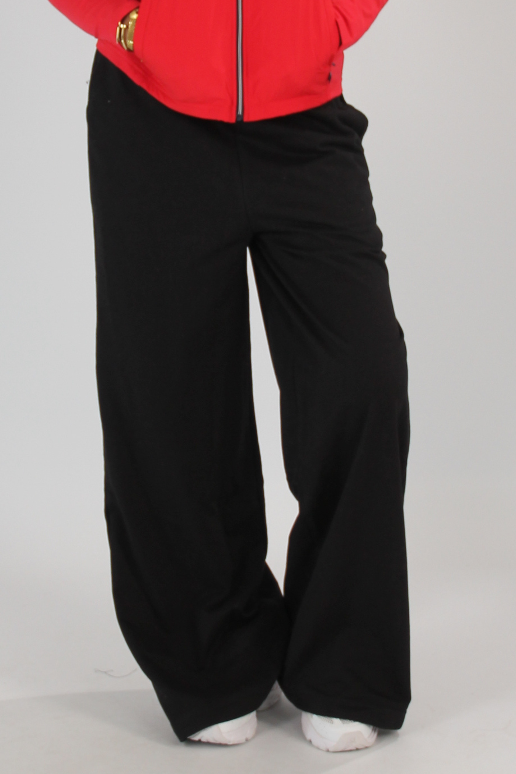 NUT Women High Waist Wide Leg Sweatpants (Black)