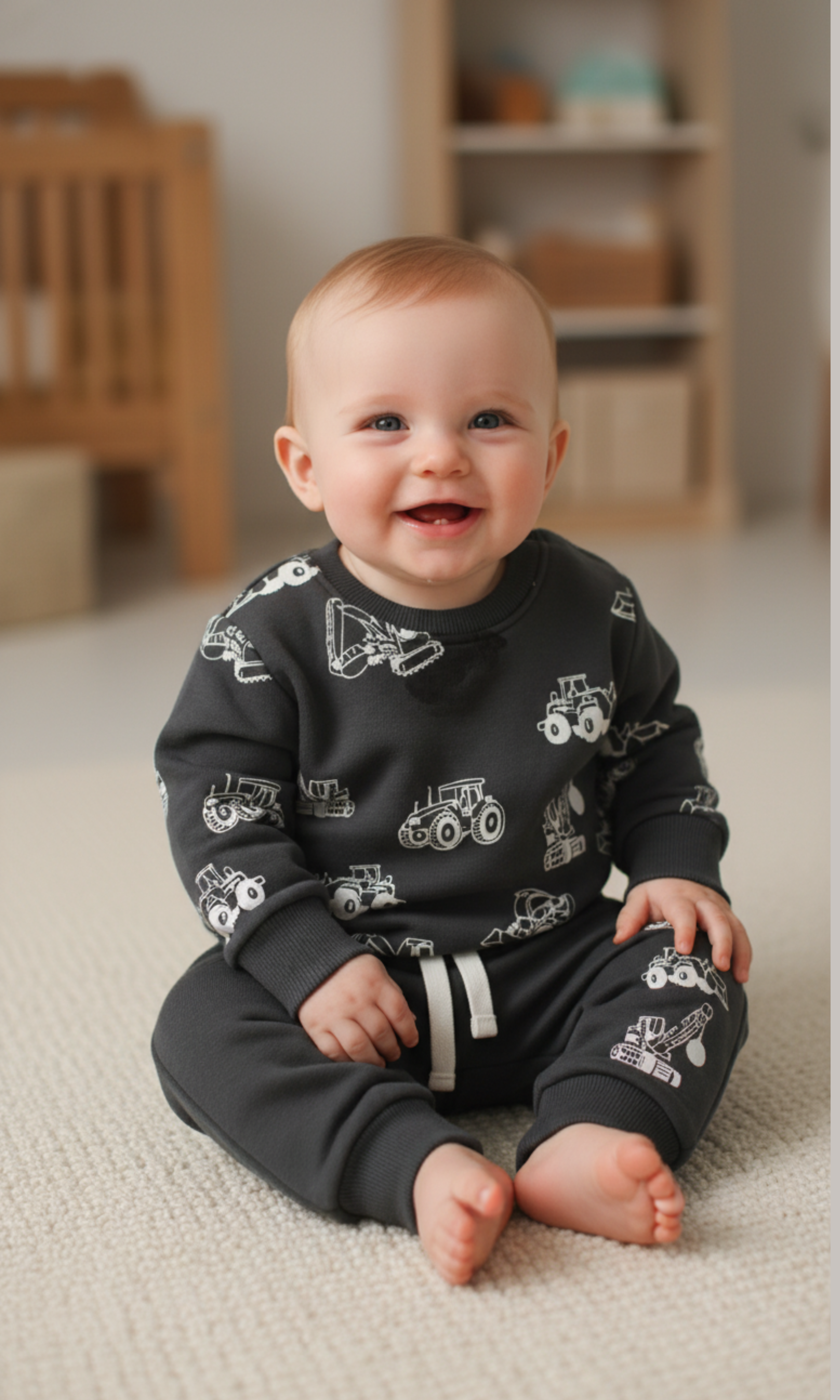 Baby Melton Cotton Cute Truck Set