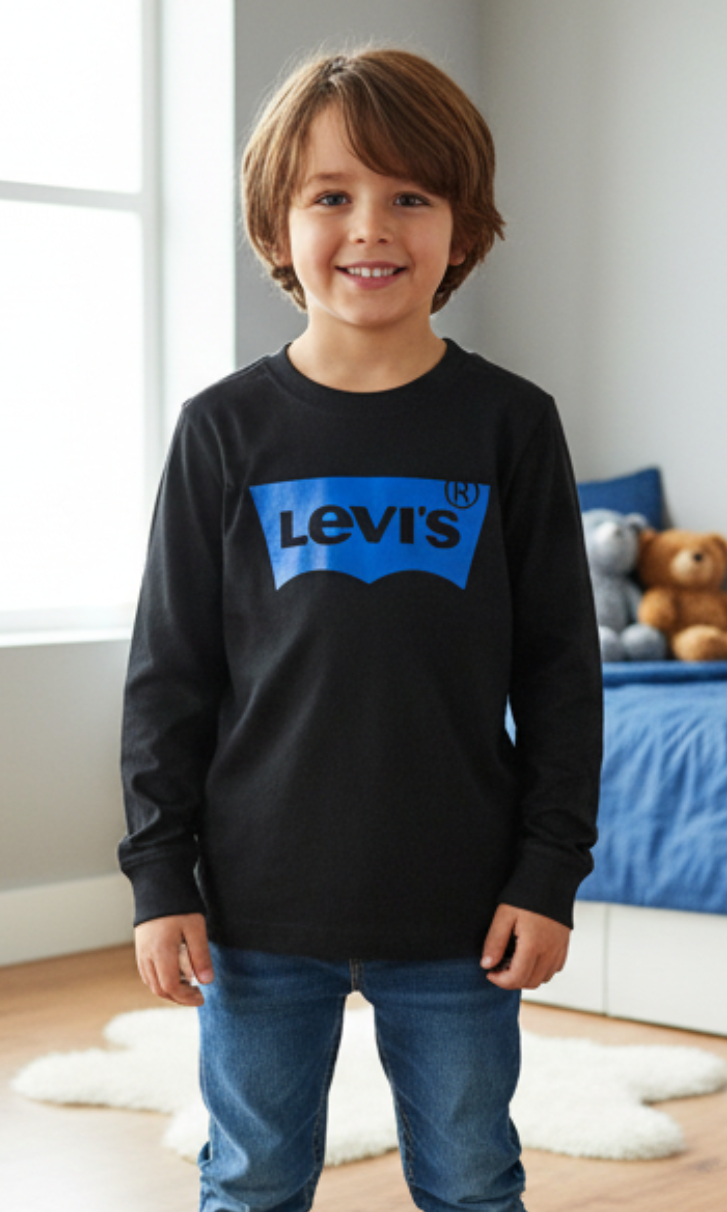 Kids Levi's Long Sleeve T-shirt  (Army Logo)