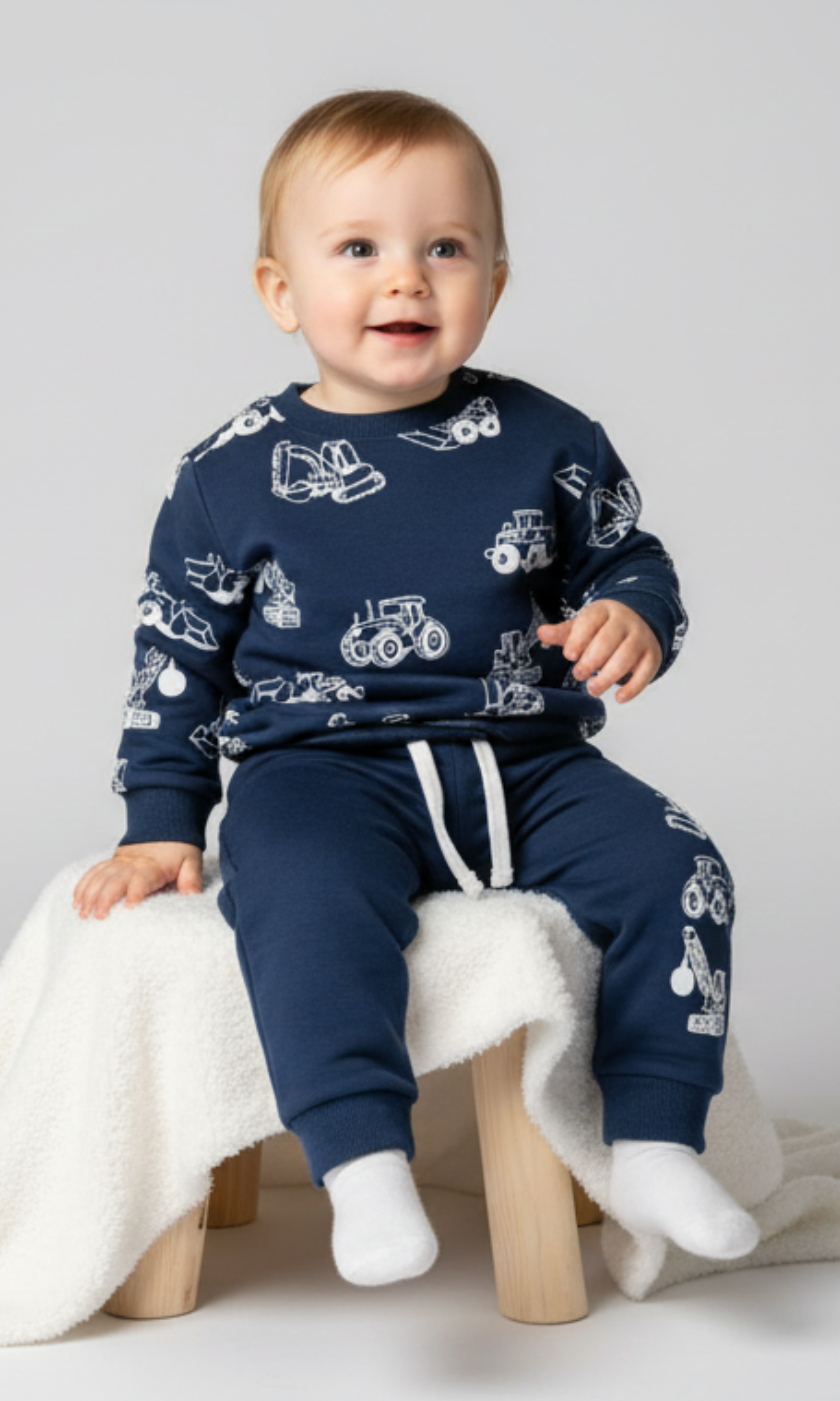 Baby Melton Cotton Cute Truck Set