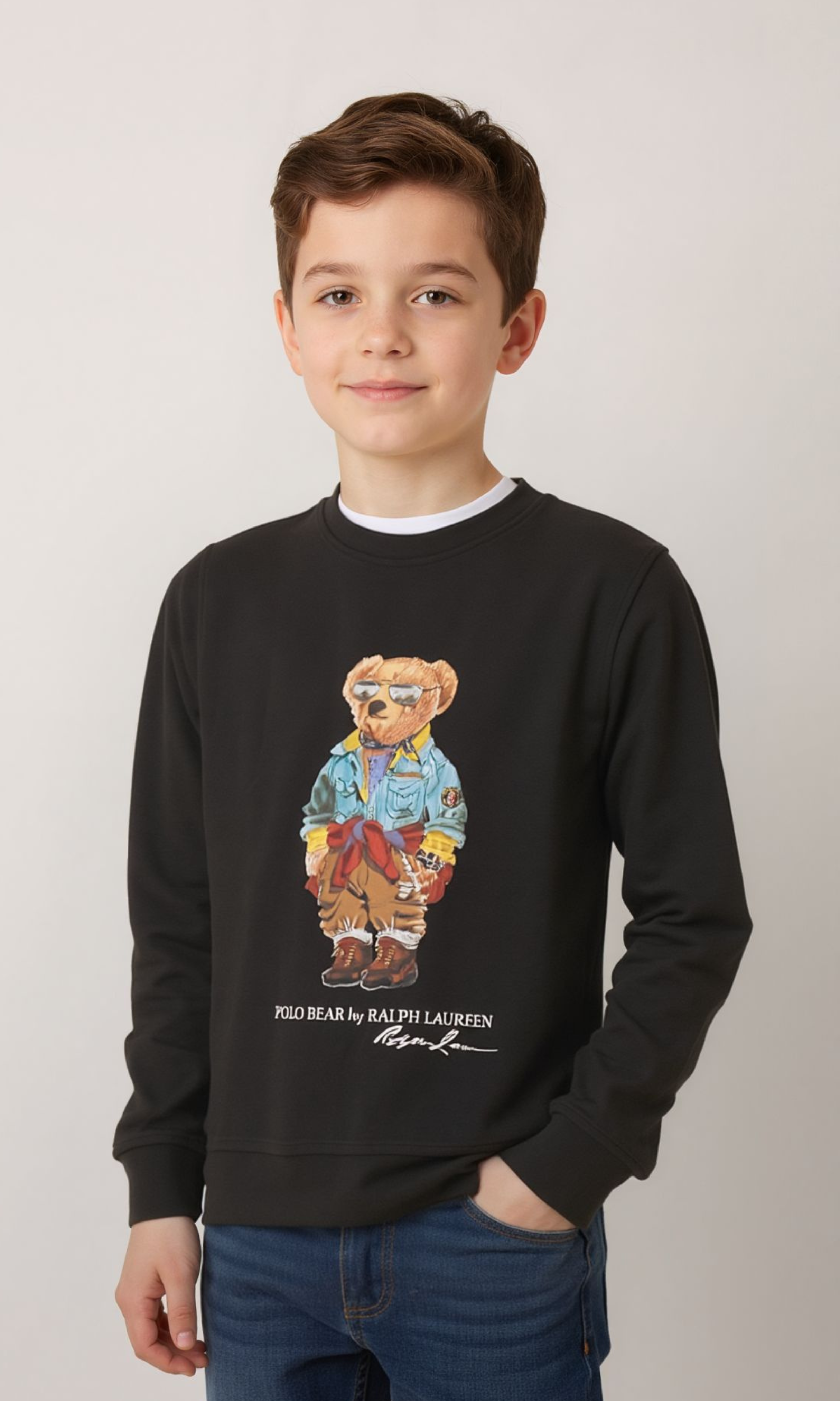 Kids Long Sleeve Cotton T-Shirt