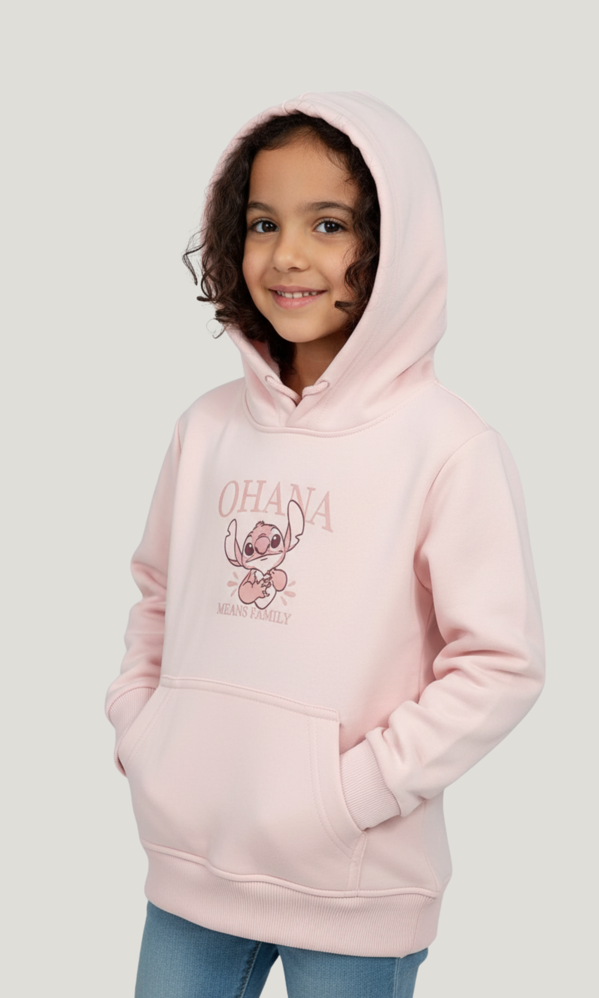 Kids Stitch OHANA Hoodie For Girls