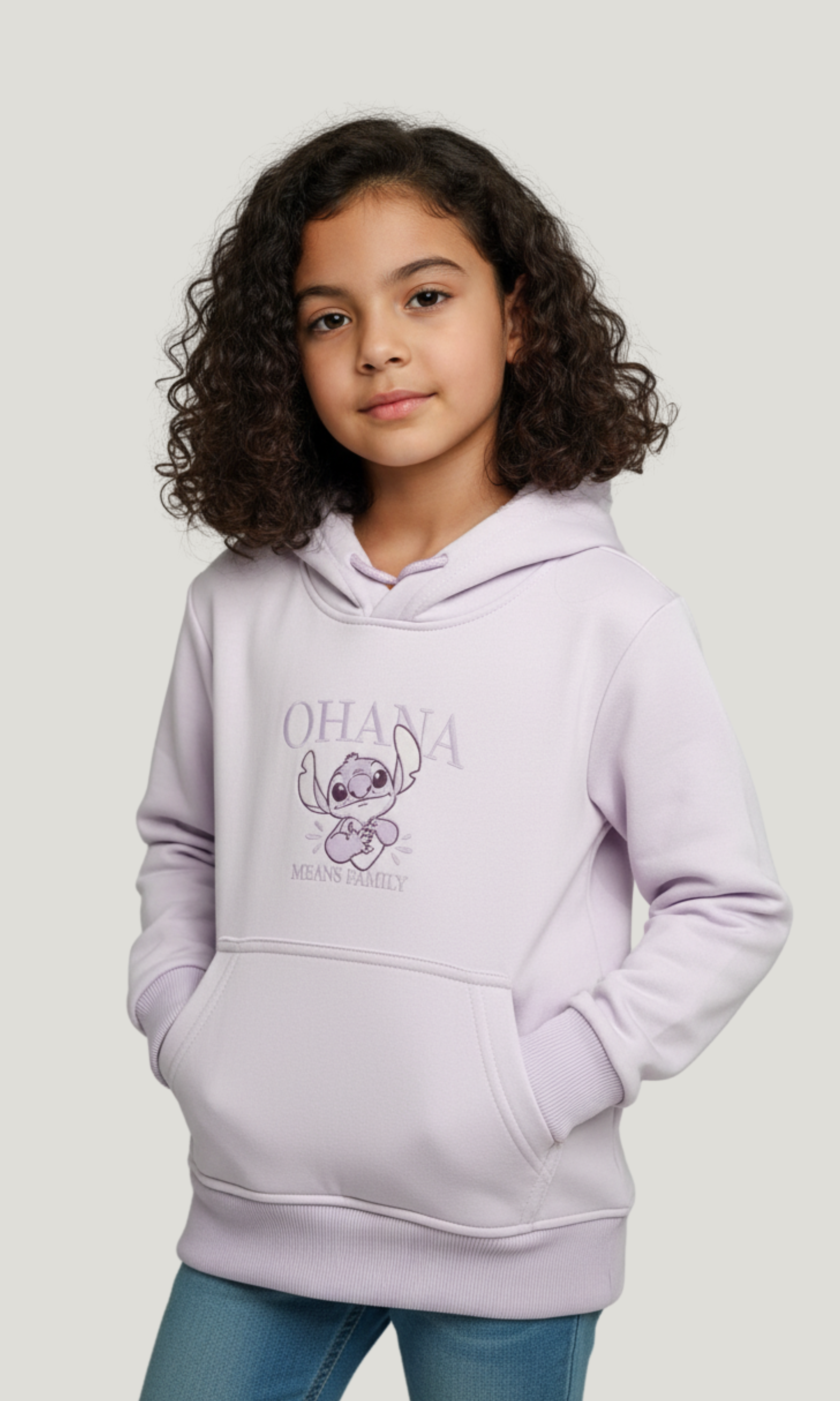 Kids Stitch OHANA Hoodie For Girls