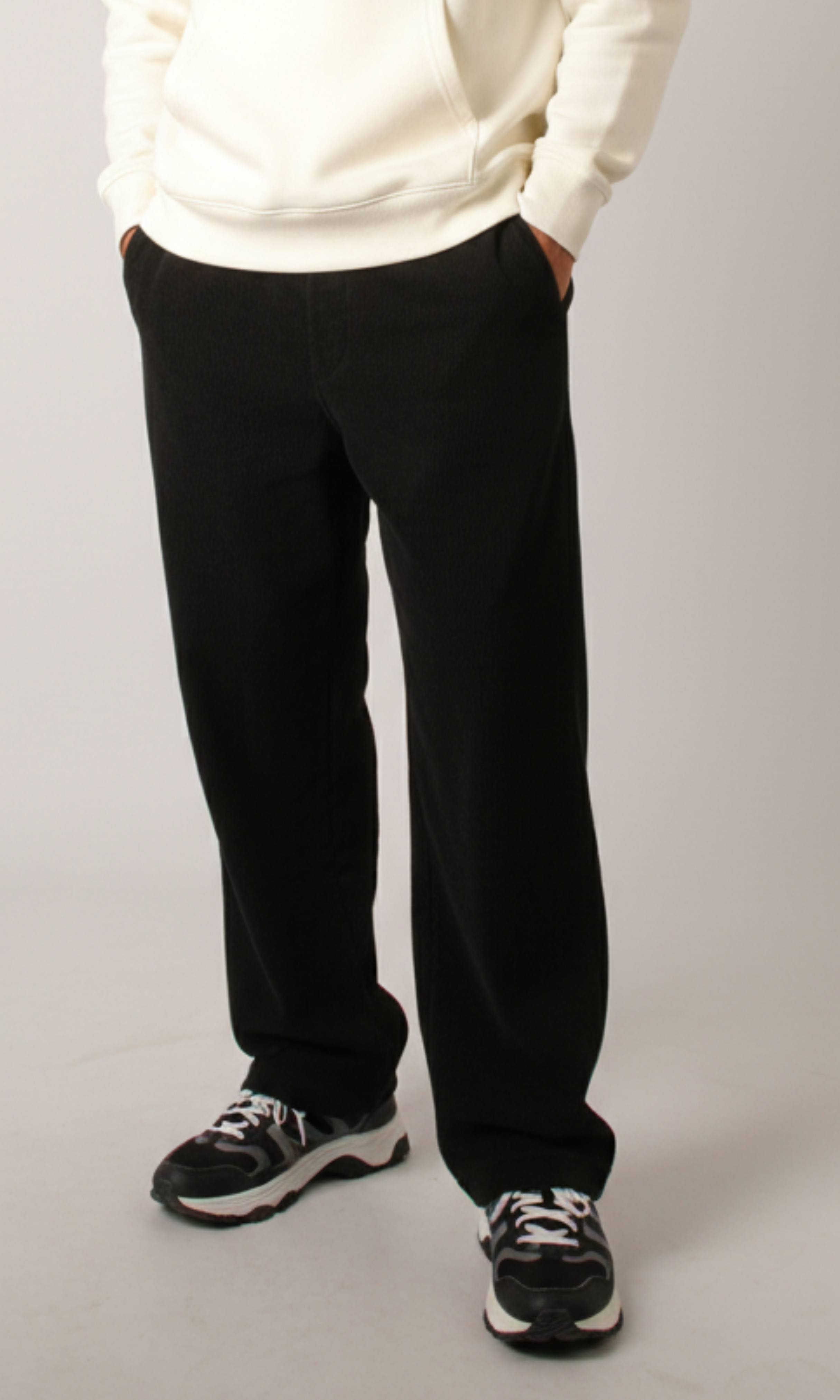 NUT Men Elastic Waist Velvet Pants