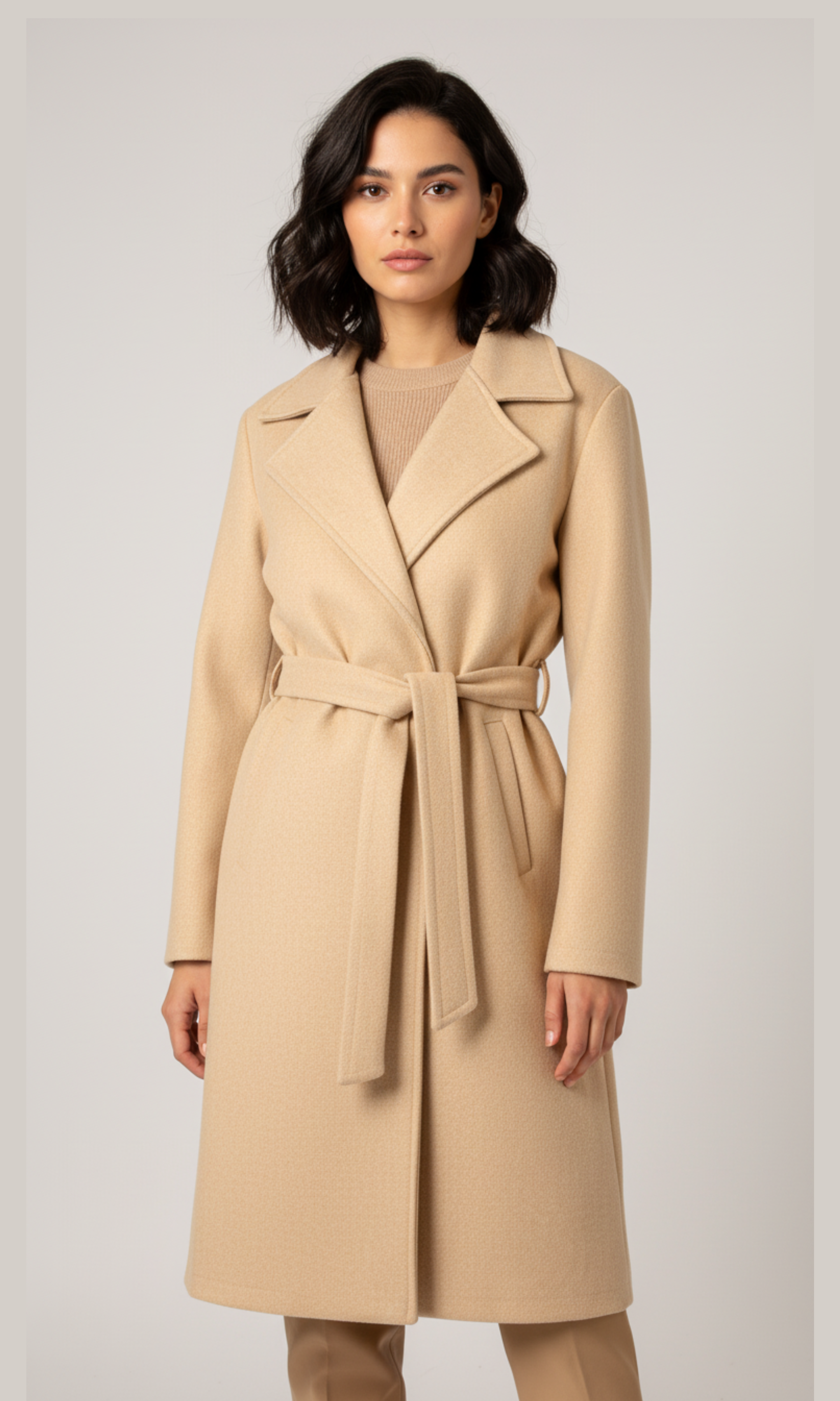 NUT Women Regular Fit Belted Coat