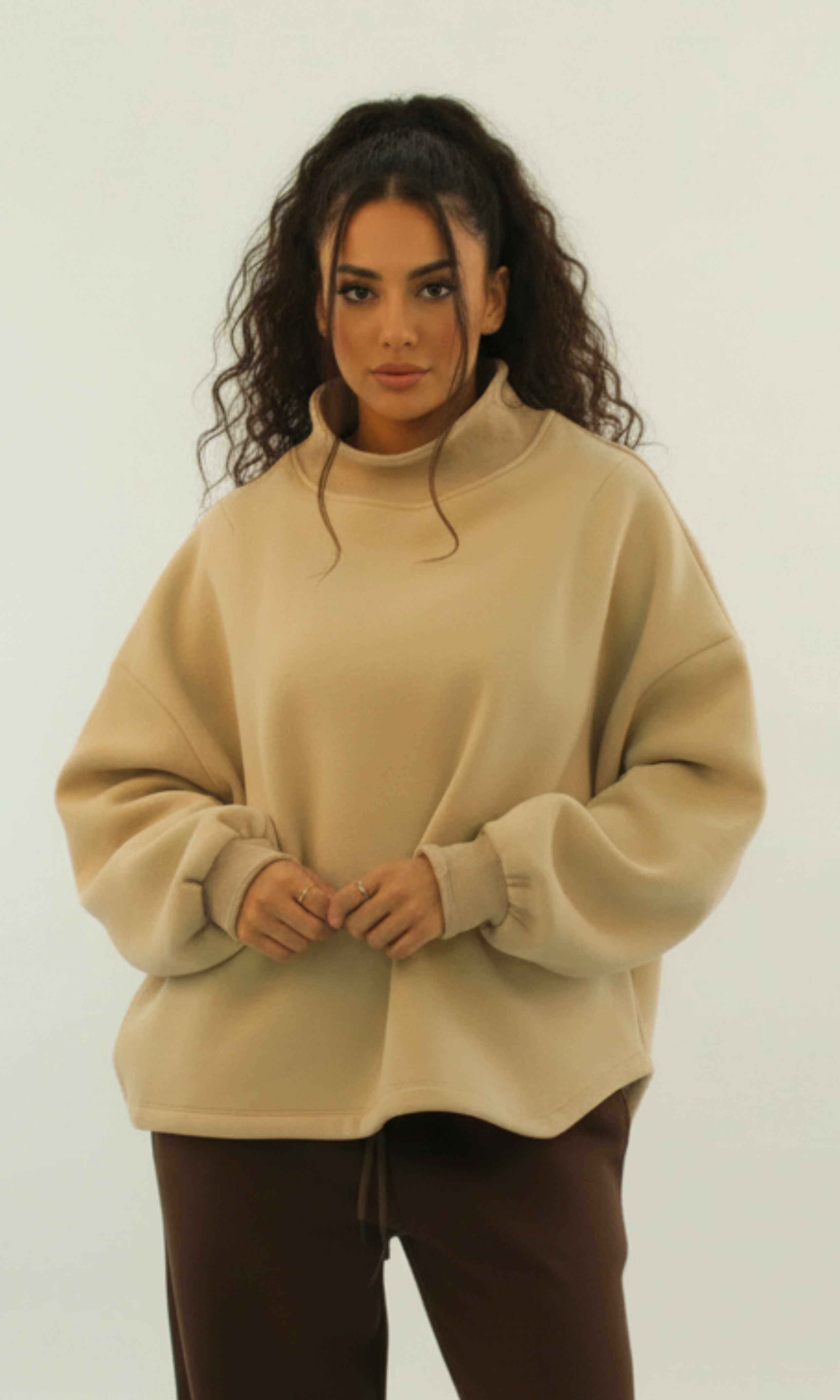 NUT Women Oversized Turtleneck Sweater