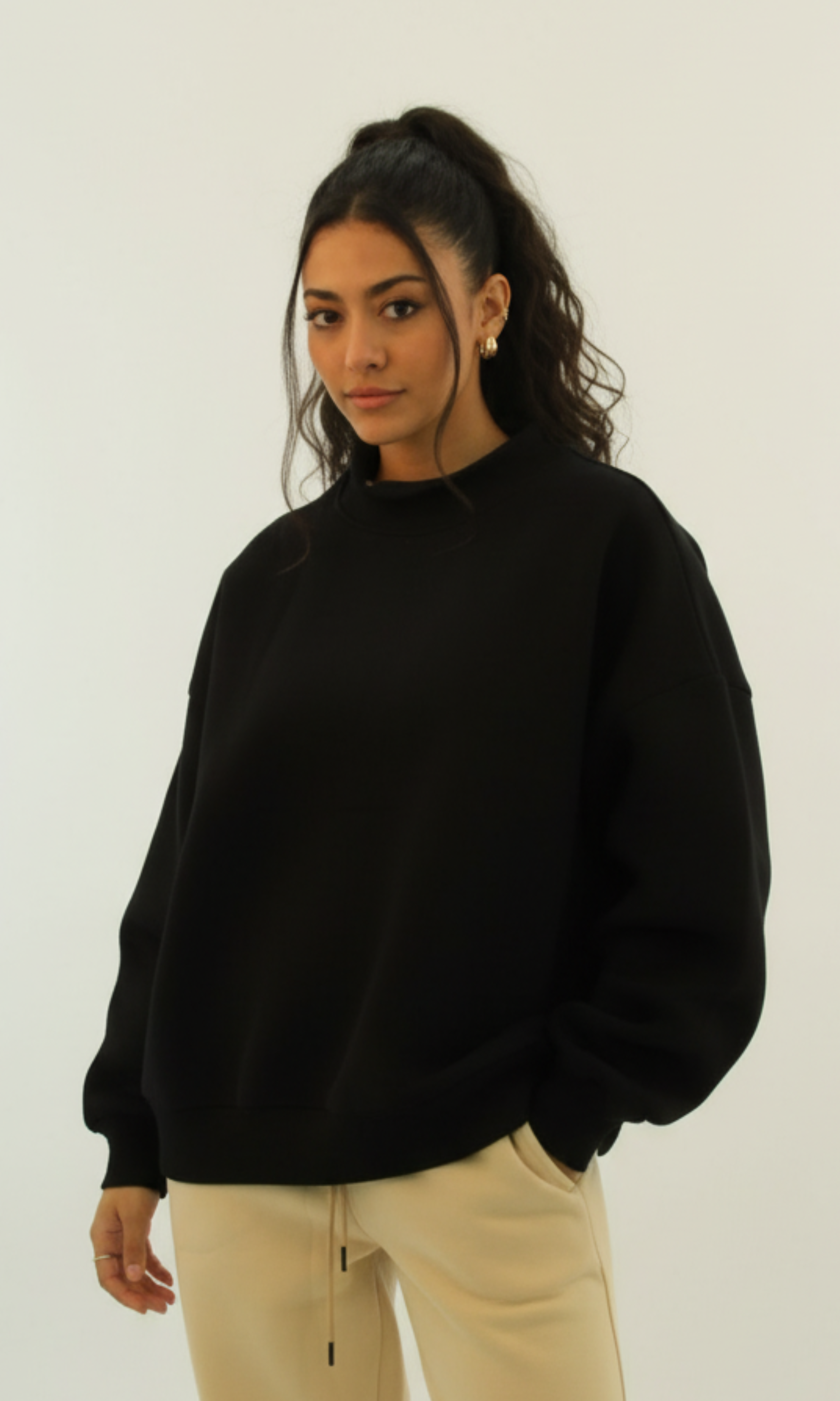 NUT Women Oversized Turtleneck Sweater